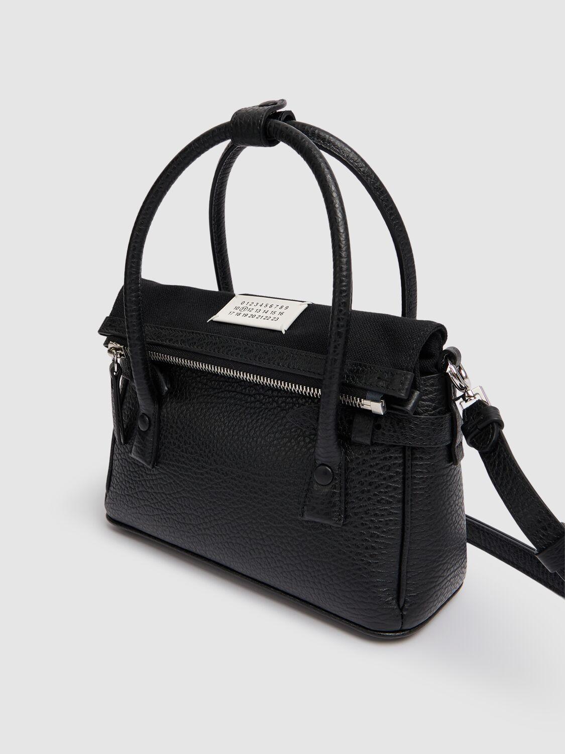 【Maison Margiela】 Mini グレインレザートップ ハンドルバッグ 5ac mini グレインレザートップハンドルバッグ - Maison