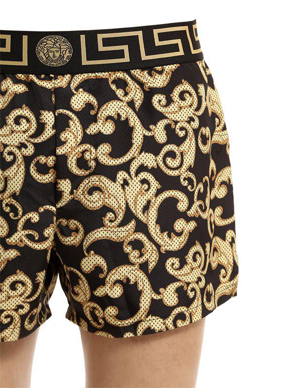 greca border baroque swim shorts