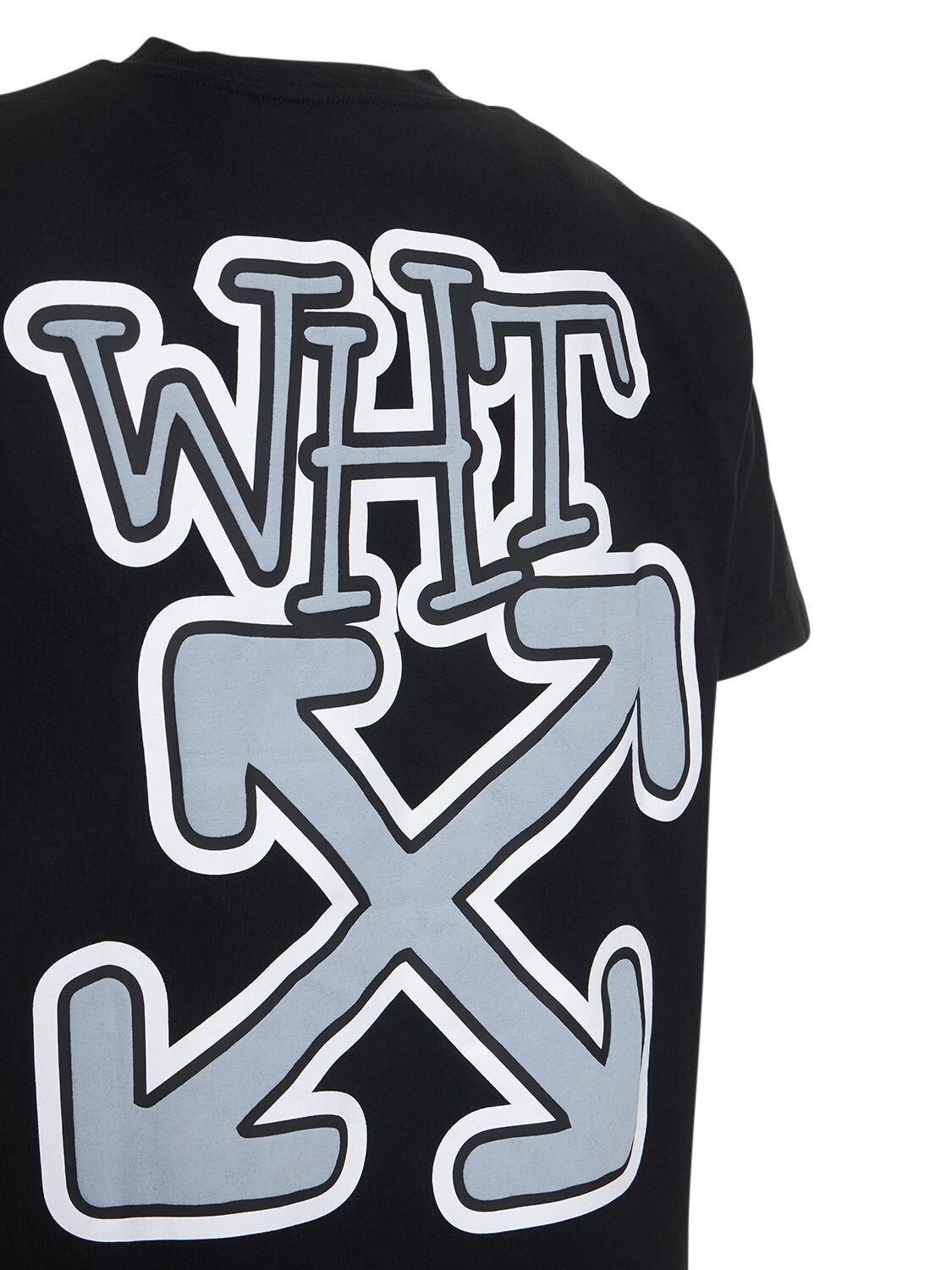 Off-White c/o Virgil Abloh Carlos Arrow Cotton Jersey T-shirt in Black for  Men | Lyst