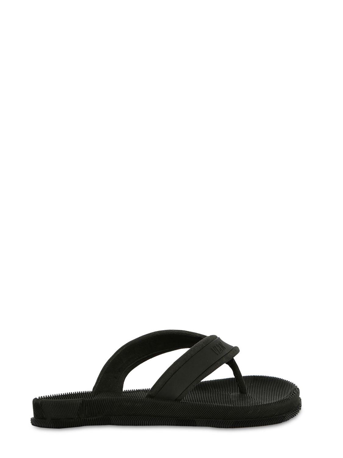 Valentino Garavani Suede Flip Flop Vltn in Black for Men - Save 21% - Lyst