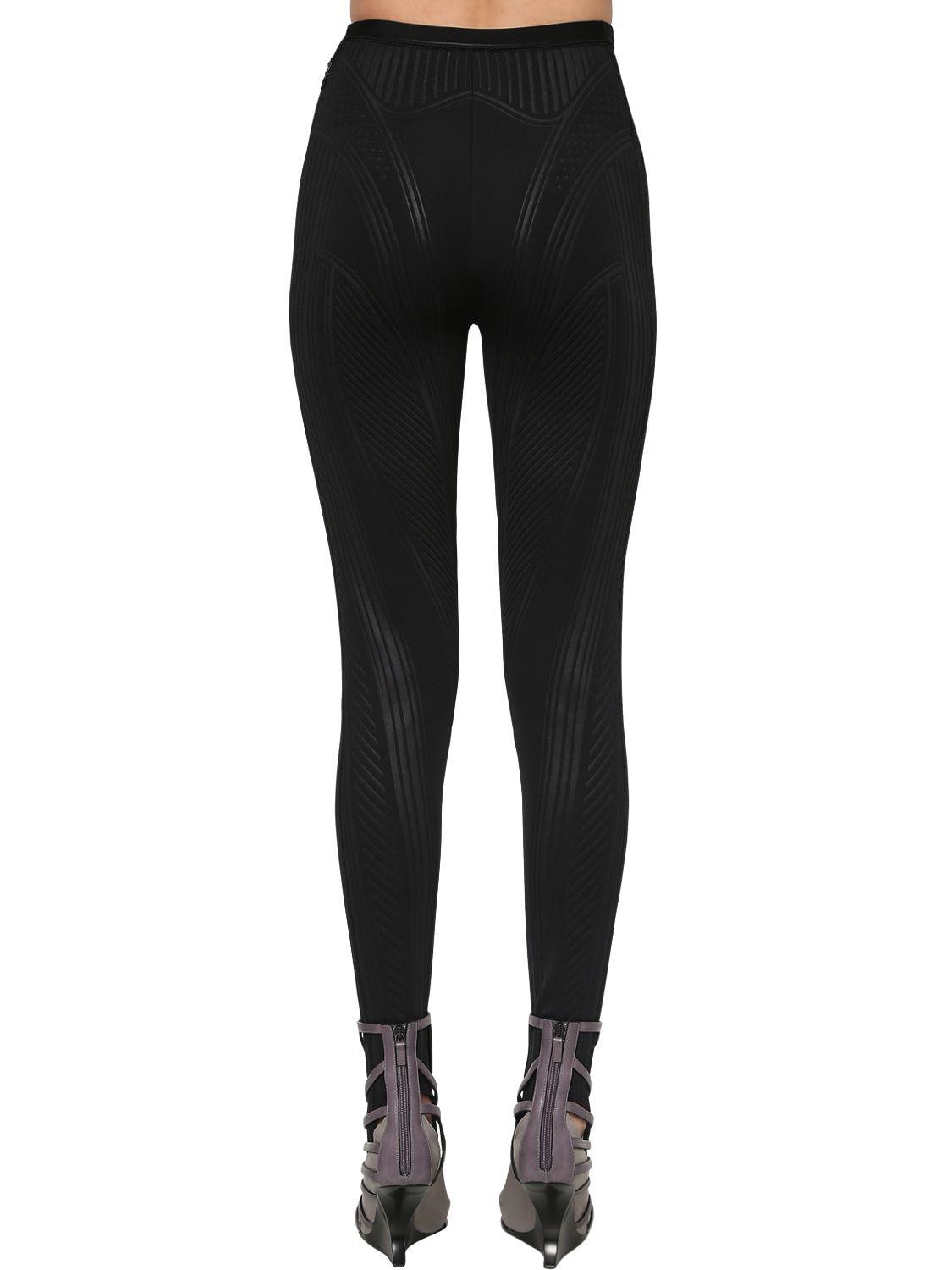 Mugler Scuba Boosted Leggings W/ Stirrups in Black Lyst