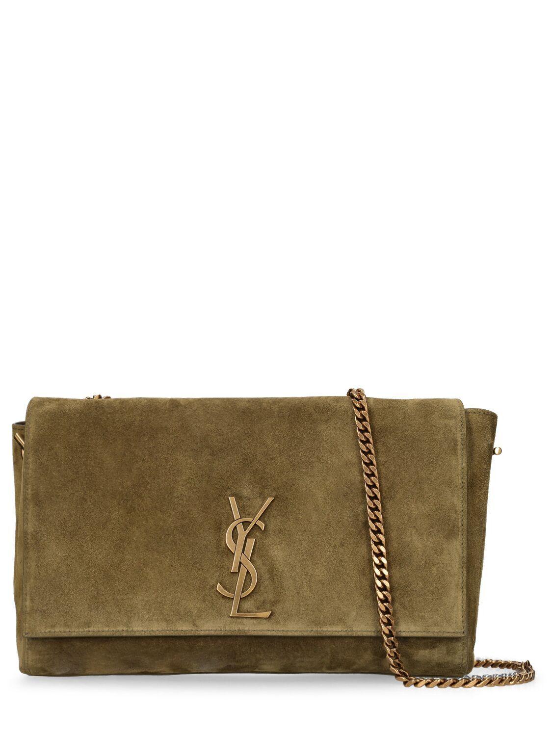 Saint Laurent Medium Kate Reversible Suede Chain Bag Lyst