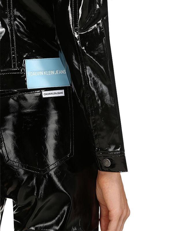 calvin klein vinyl jacket