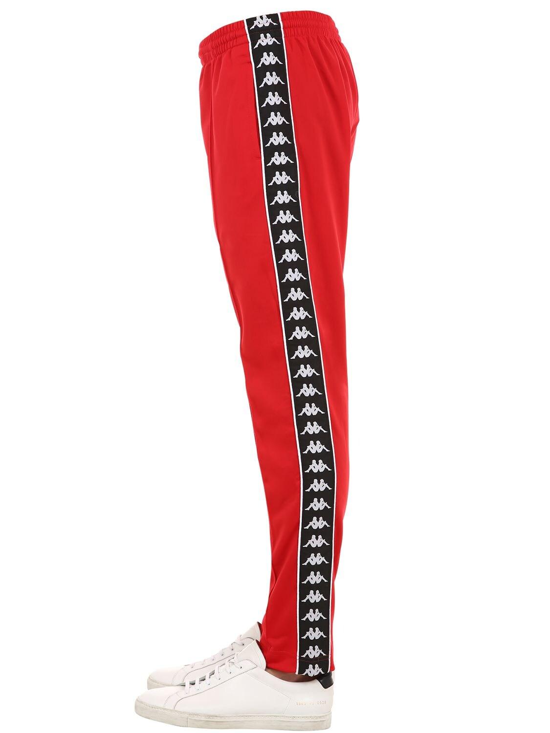 Kappa Banda Astoria Slim Fit Pants in Red for Men | Lyst