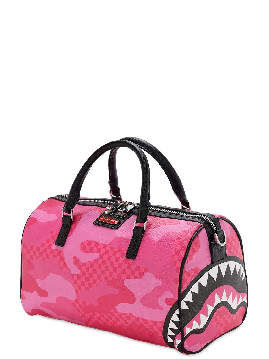 sprayground FuchsiaPink Anime Camo Mini Duffle Bag