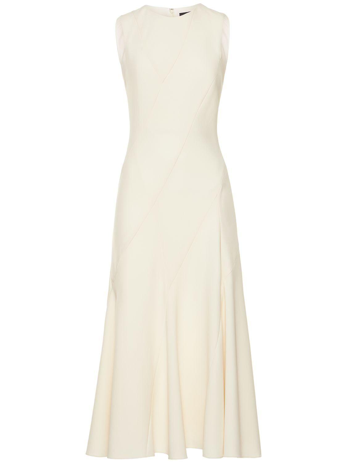 Theory Curve Seam Midi Dress in Natural | Lyst