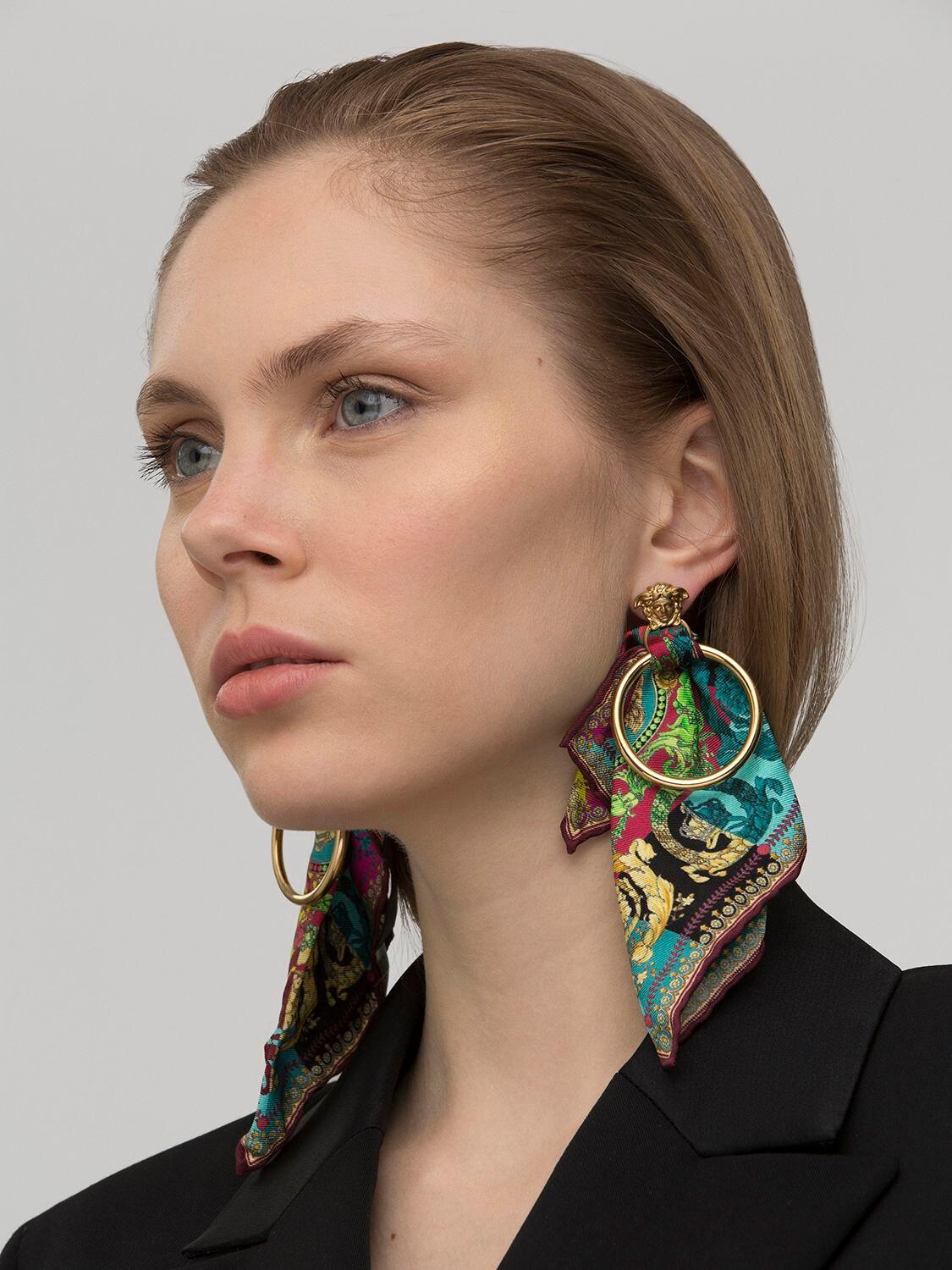 versace sash earrings