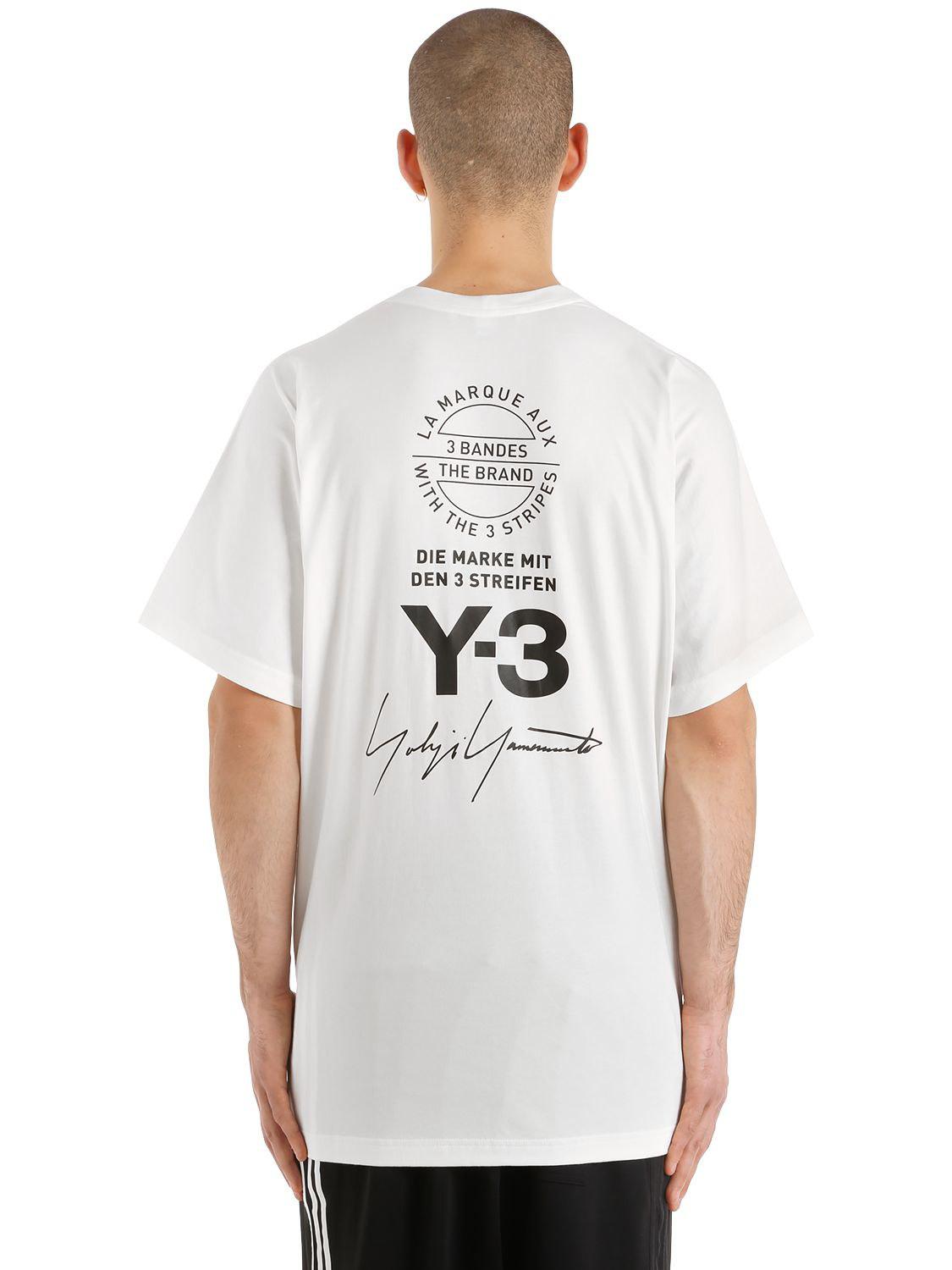 y3 white t shirt