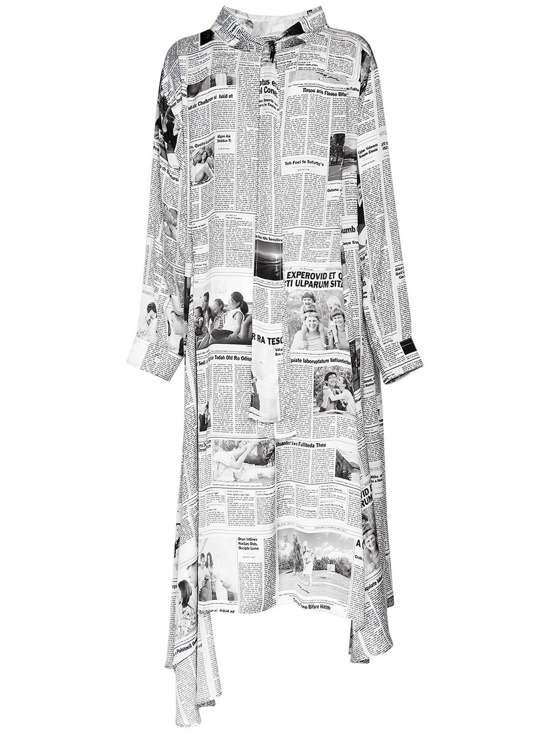 newspaper print dress