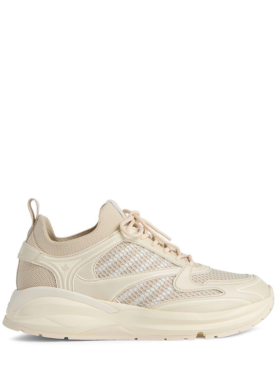 DSquared² S24 Dash Leather & Mesh Sneakers in White | Lyst