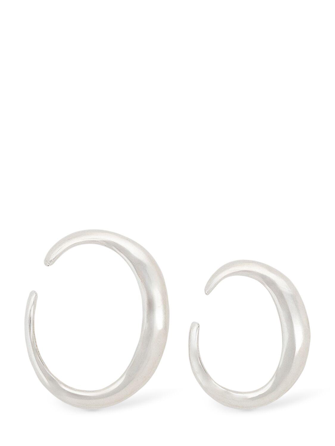 JIL SANDER◇大型プレートイヤリング GLD/レディース