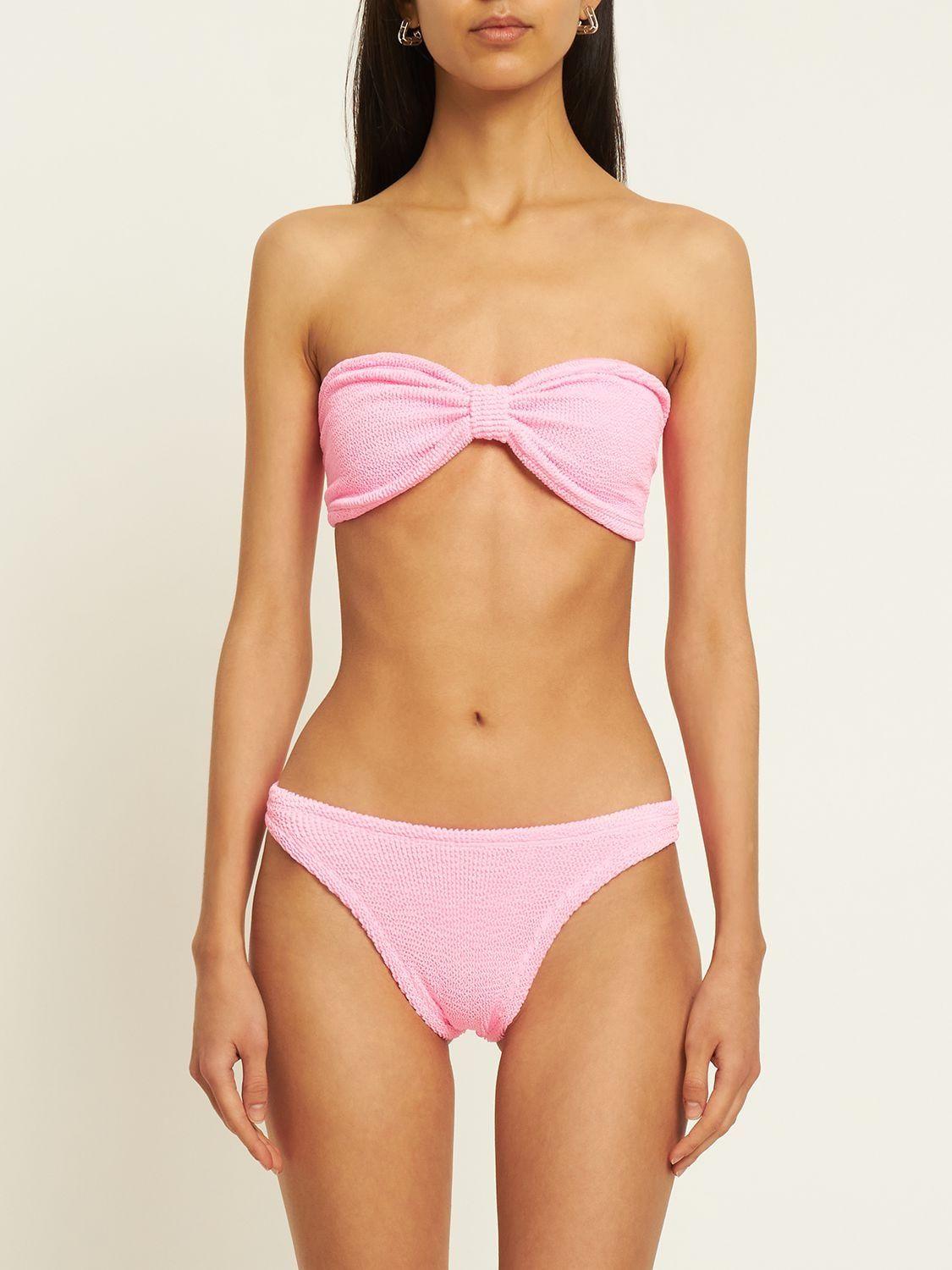 Hunza G Jean Bandeau Bikini in Pink | Lyst