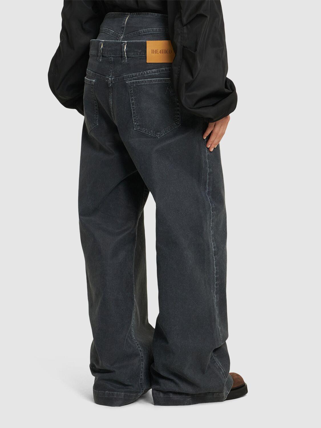 THE ATTICO◆カットアウト カーゴ ワイドジーンズ デニム The Attico ワイド カーゴジーンズ | ブルー | FARFETCH JP