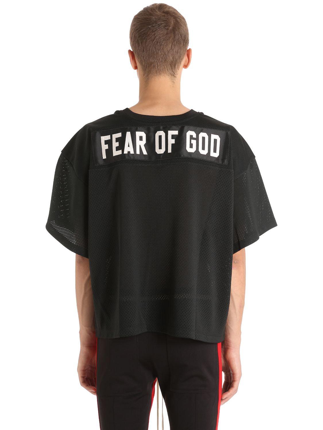 Fear Of God Printed Mesh T-shirt in Black for Men - Lyst