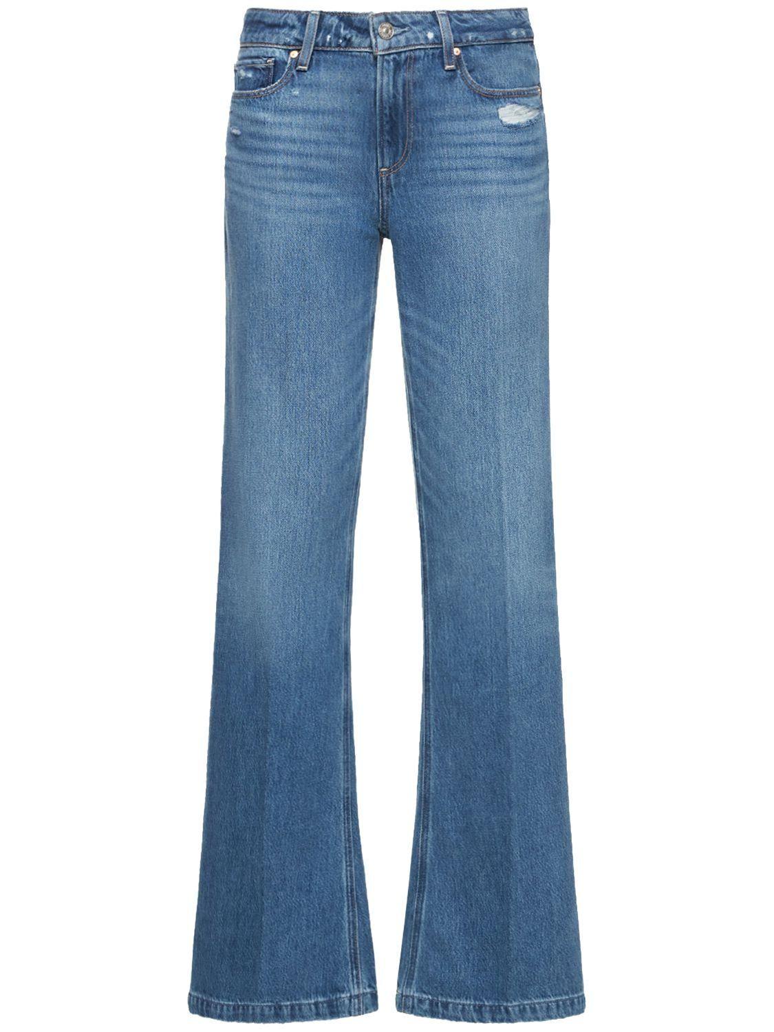 PAIGE Sonja Low Rise Straight Jeans in Blue | Lyst