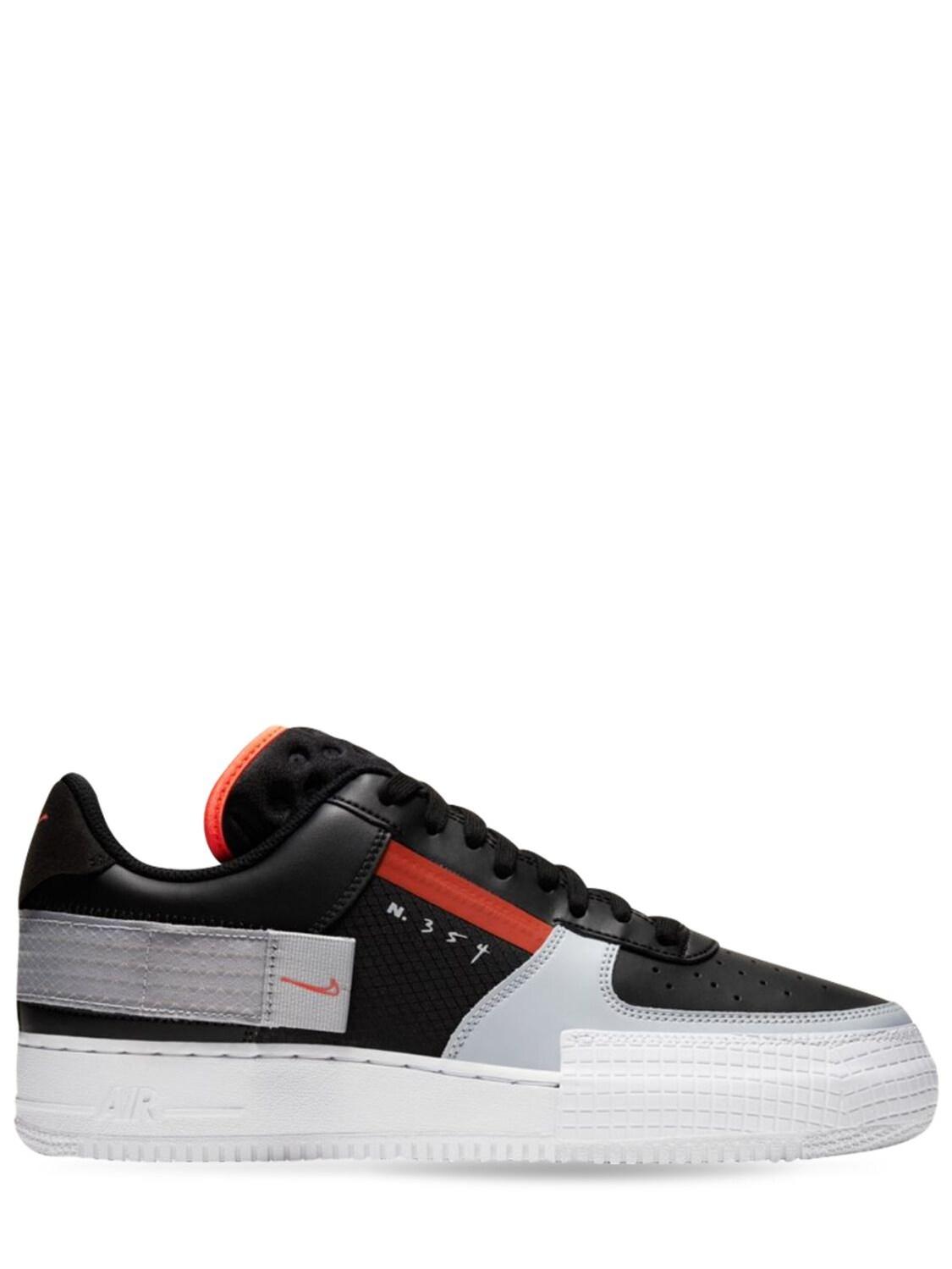 nike air force 1 type black and white