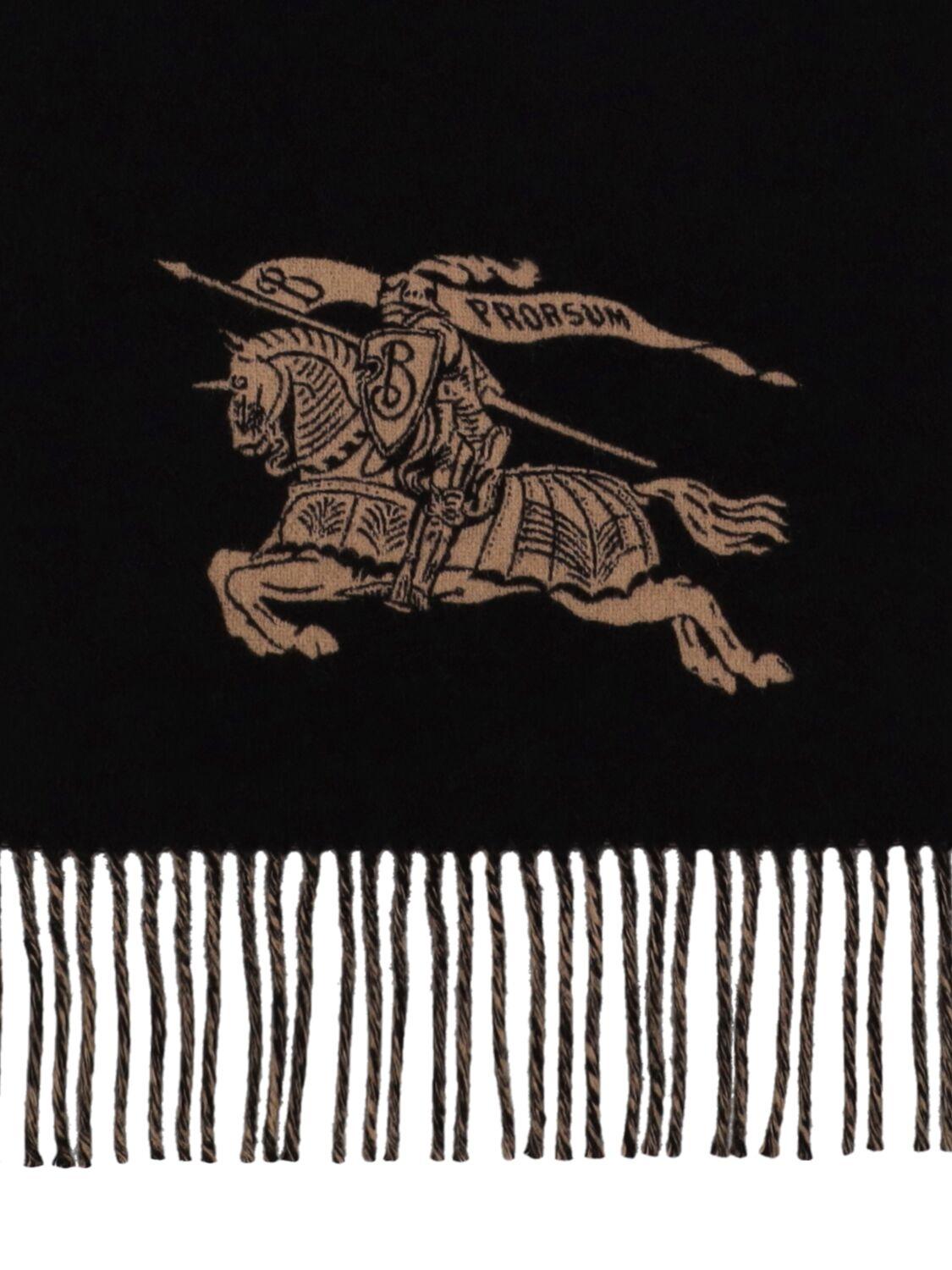 Burberry scarf 2025 with horse logo