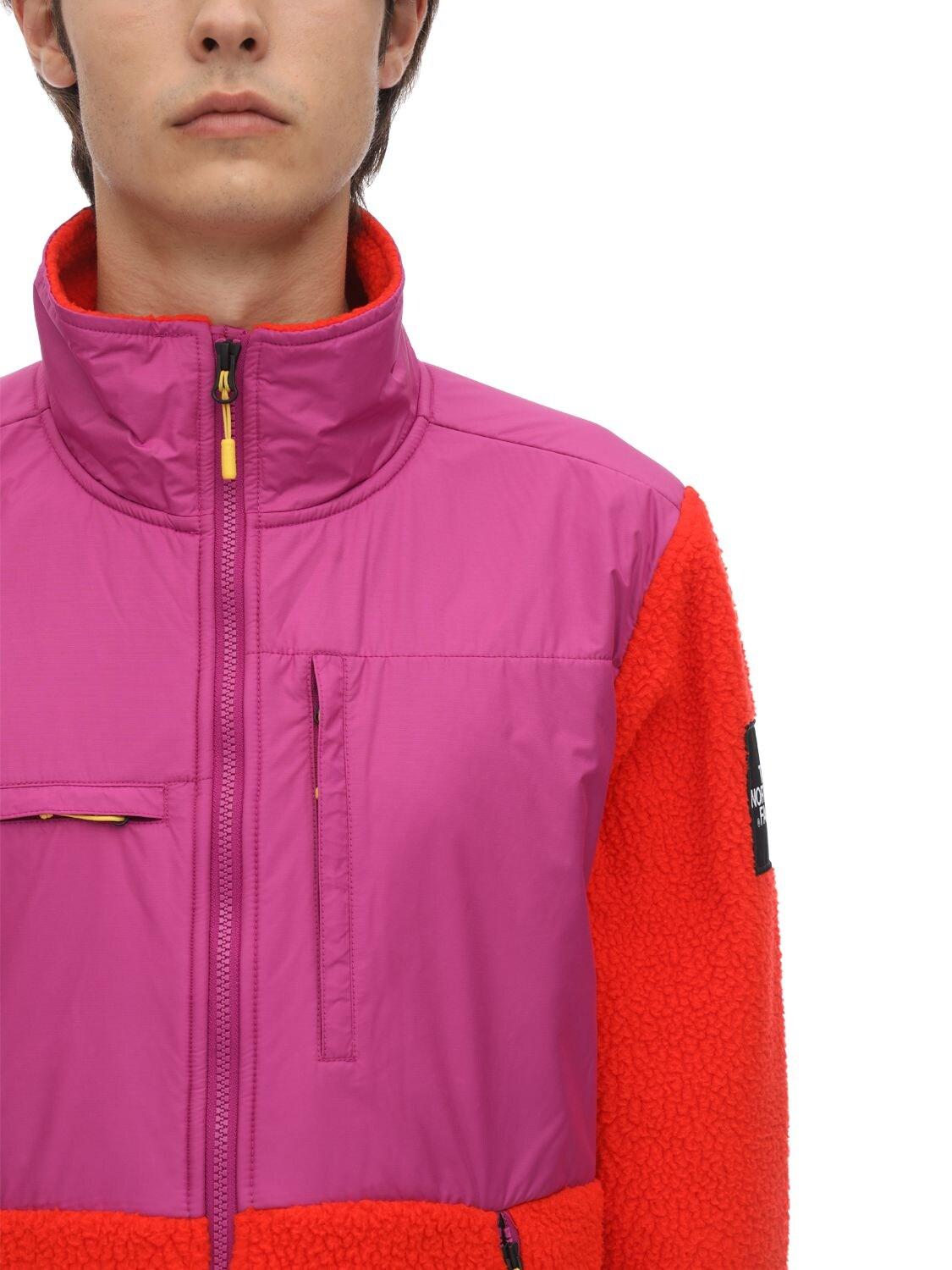 north face denali fleece red
