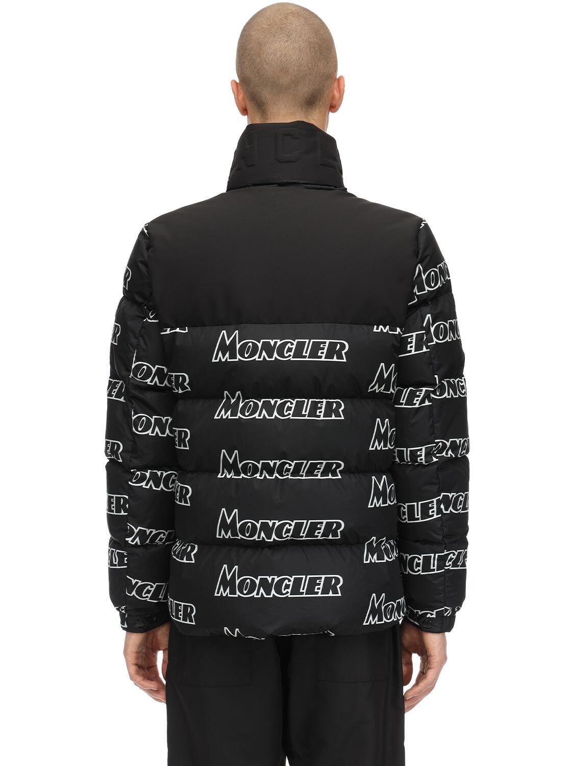 Moncler Faiveley Logo Print Jacket in Black for Men | Lyst UK