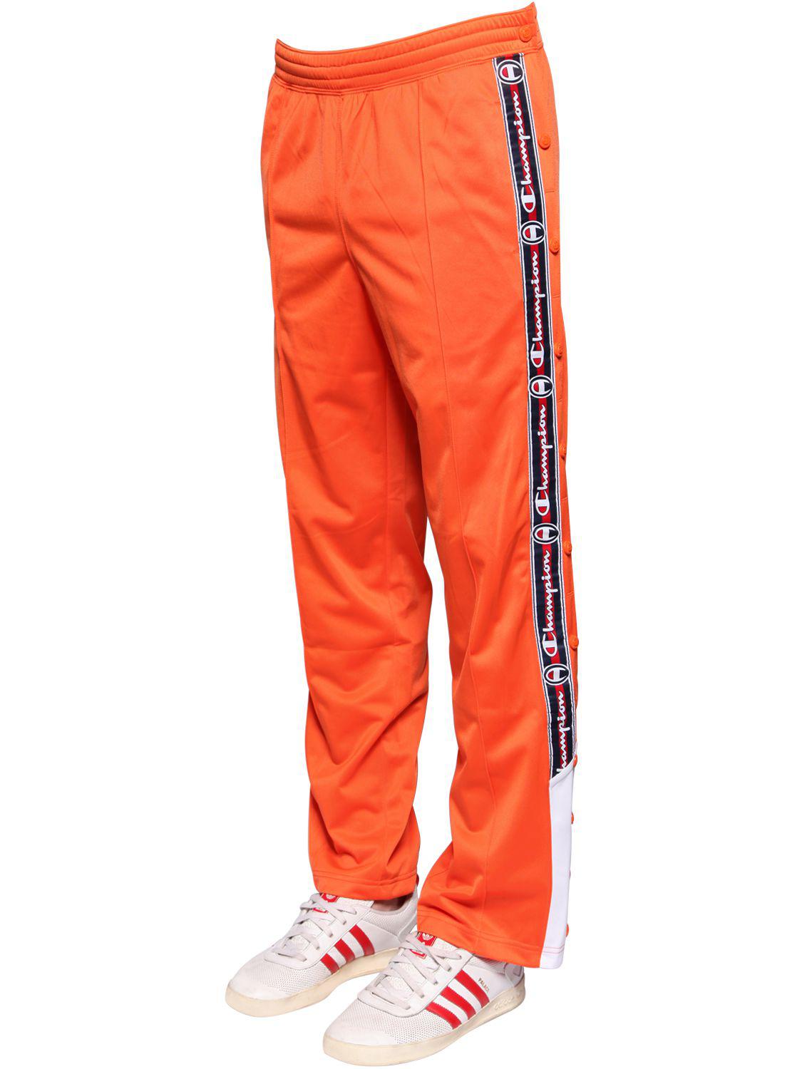 Pantalones Deportivos De Nylon Champion de Tejido sintético de color  Naranja para hombre | Lyst
