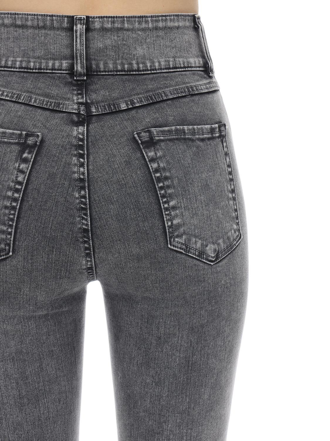 J Brand Elsa High Skinny Cotton Denim Jeans in Dark Grey (Gray) - Lyst