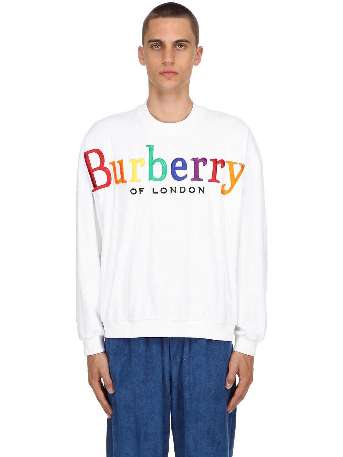 burberry rainbow logo sweatshirt