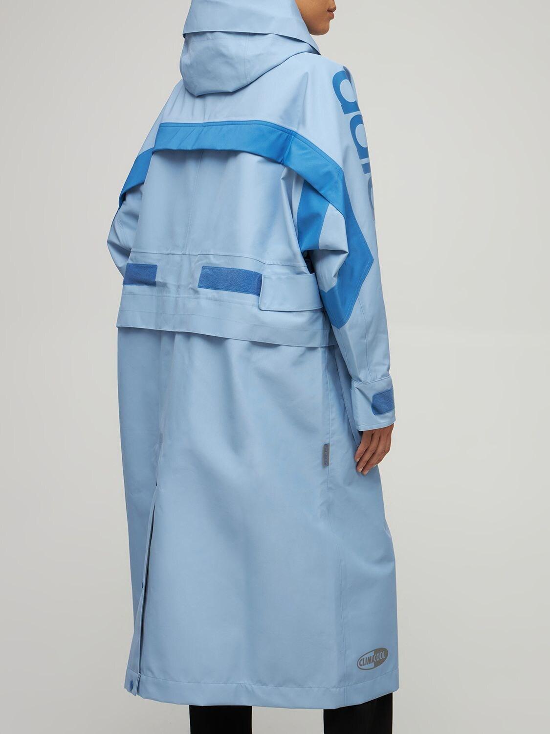 adidas Originals Version Tech Long Coat in Blue | Lyst