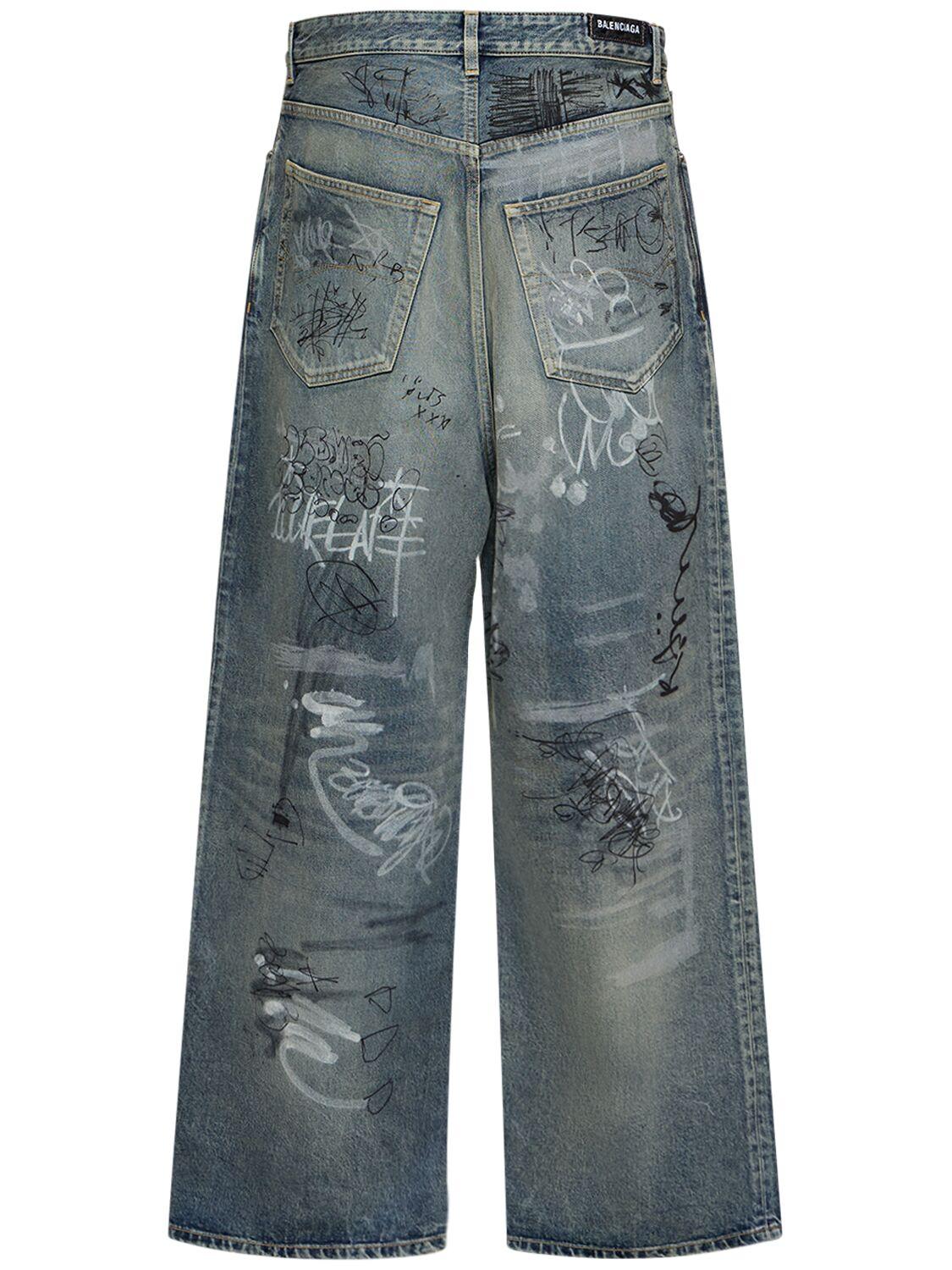 【関送込】BALENCIAGA◆COTTON JEANS Balenciaga Baggy Cotton Jeans in Blue for Men | Lyst