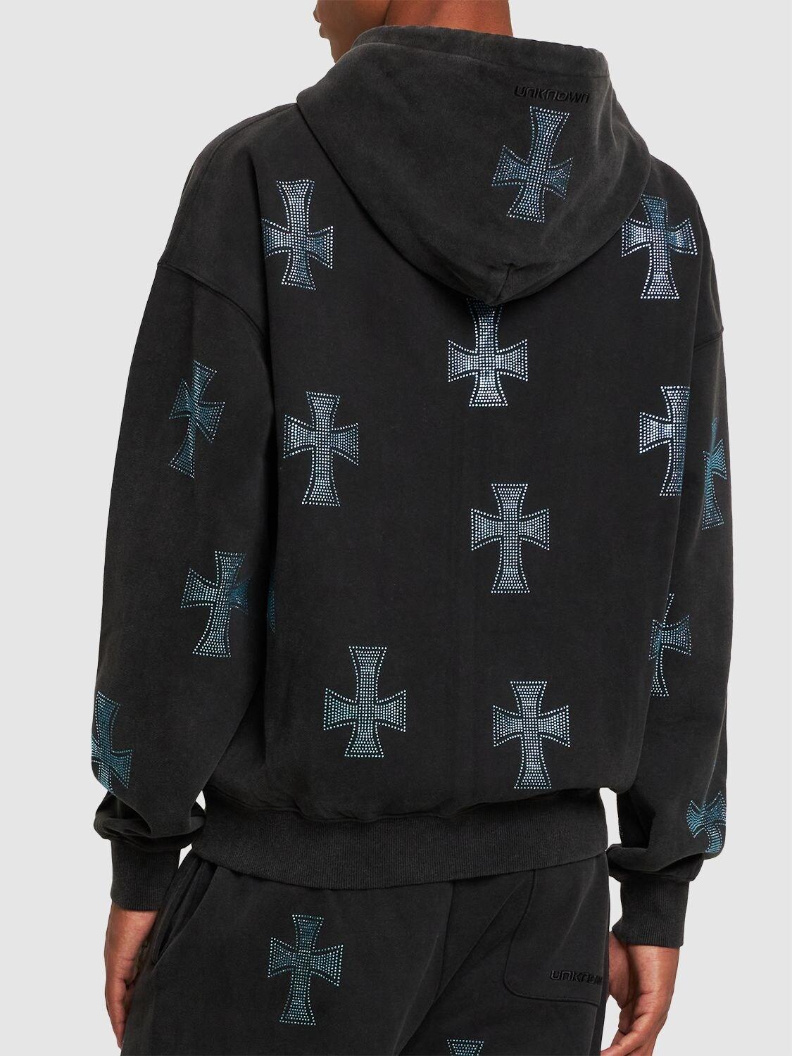 pomme damour rhinestone zip hoodie ブラック original/再入荷】rhinestone zip hoodie(black) | POMME d'amour