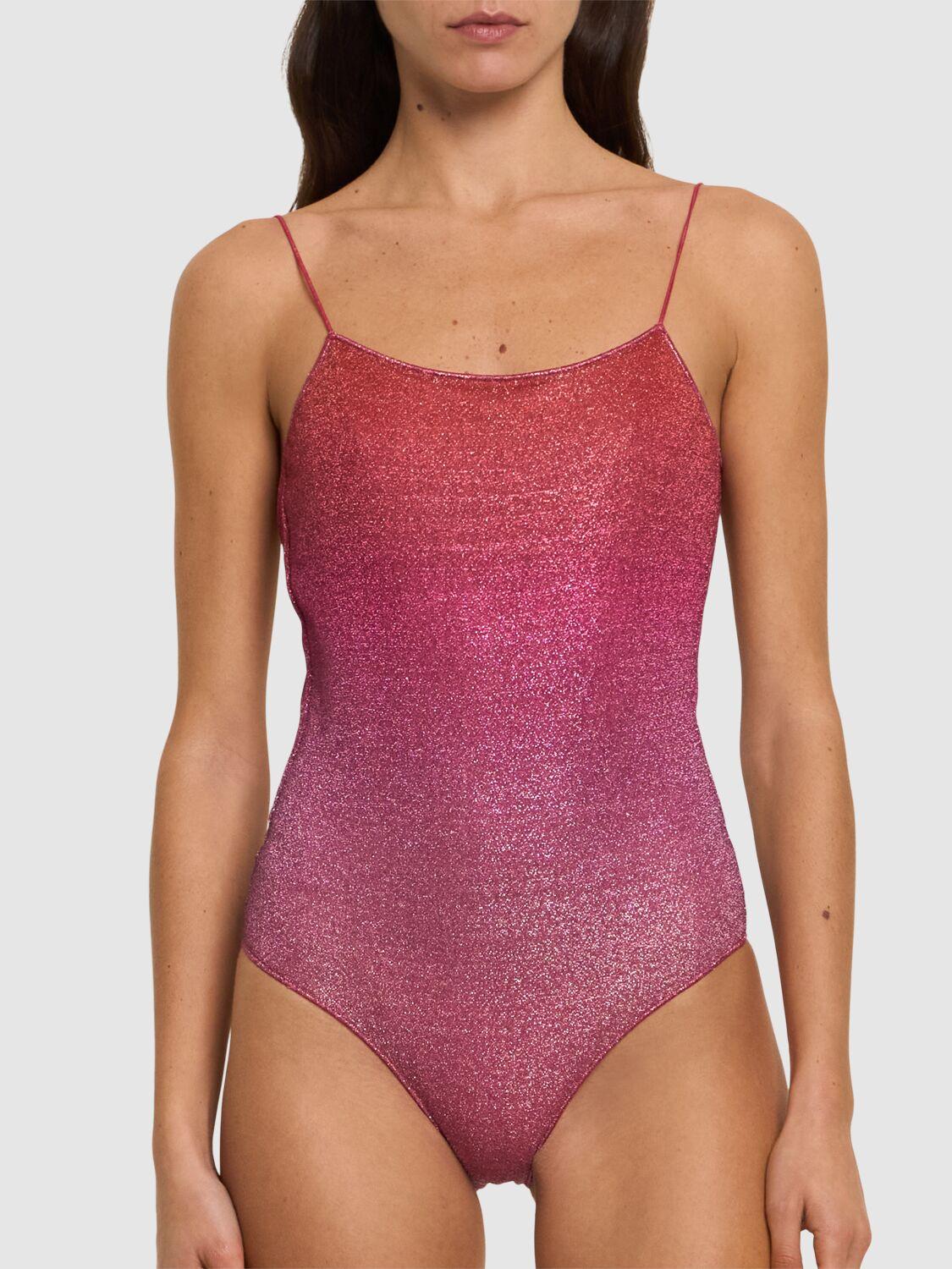 ワンピース水着 Oseree Oseree Solid Color Lurex One-Piece Swimsuit women - Glamood