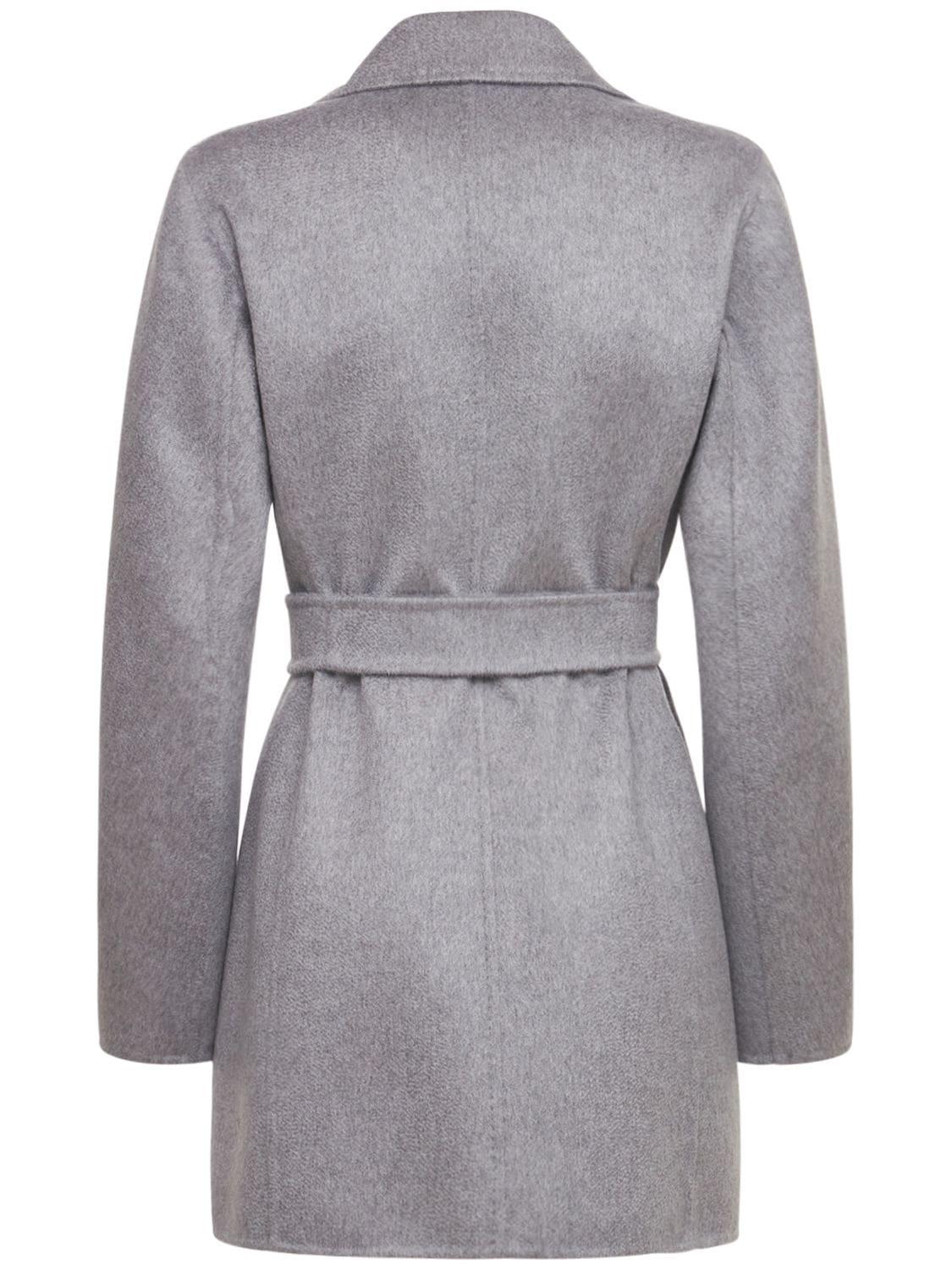 Max Mara Nemi Double Cashmere Short Coat in Gray | Lyst