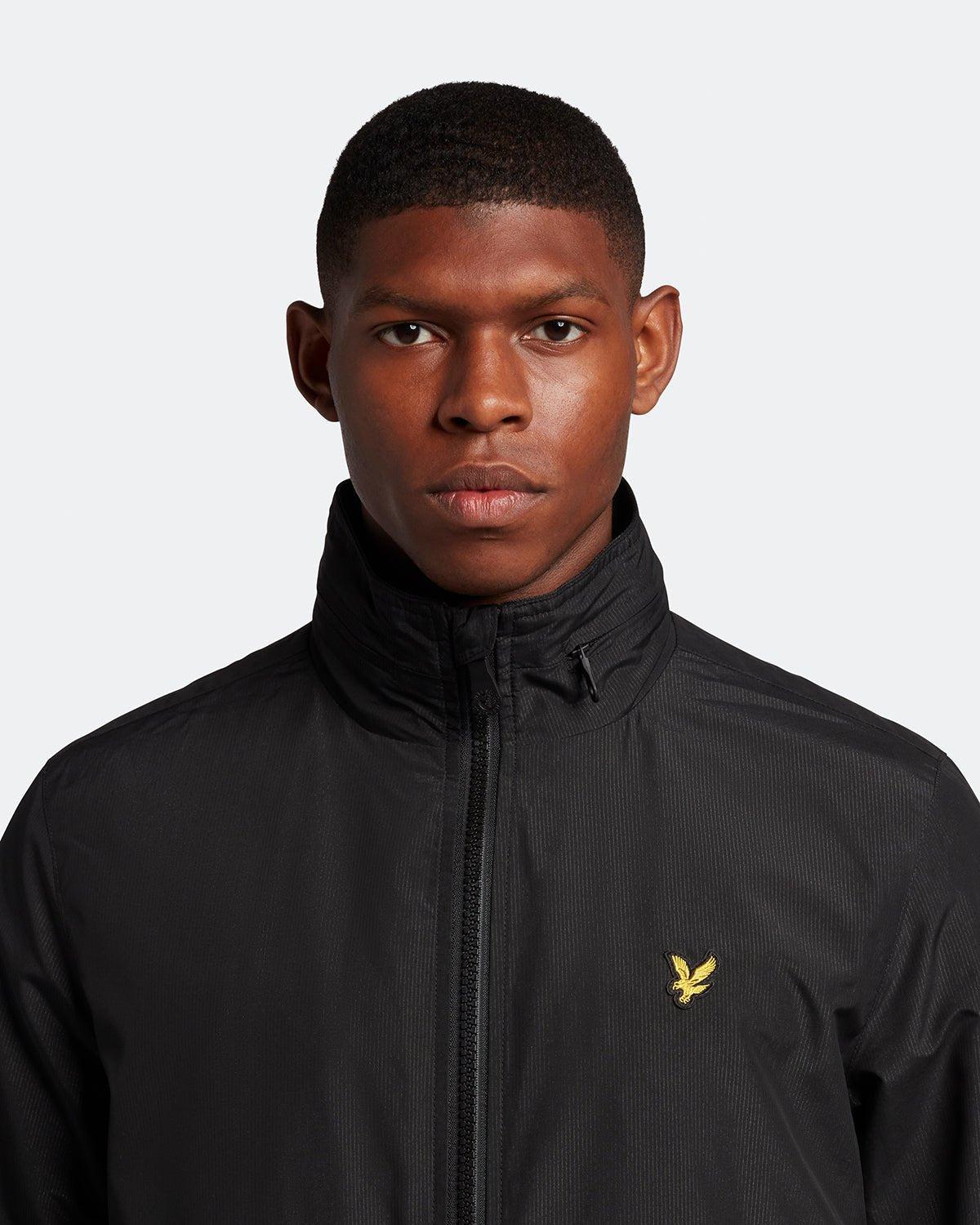 Lyle & Scott Mesh Lined Jacket With Panelled Sleeves in Black Men | Lyst