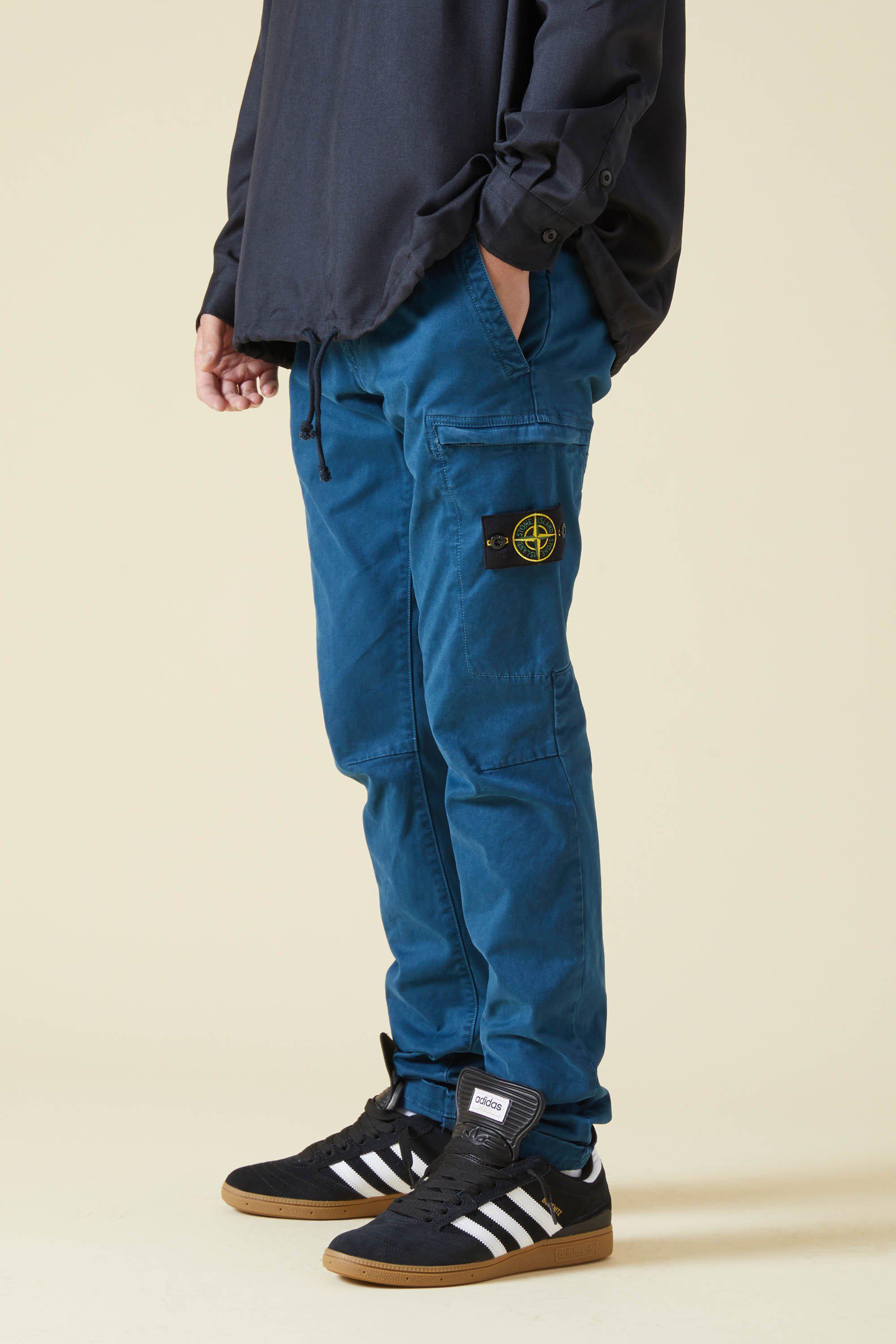 stone island garment dyed broken twill pant