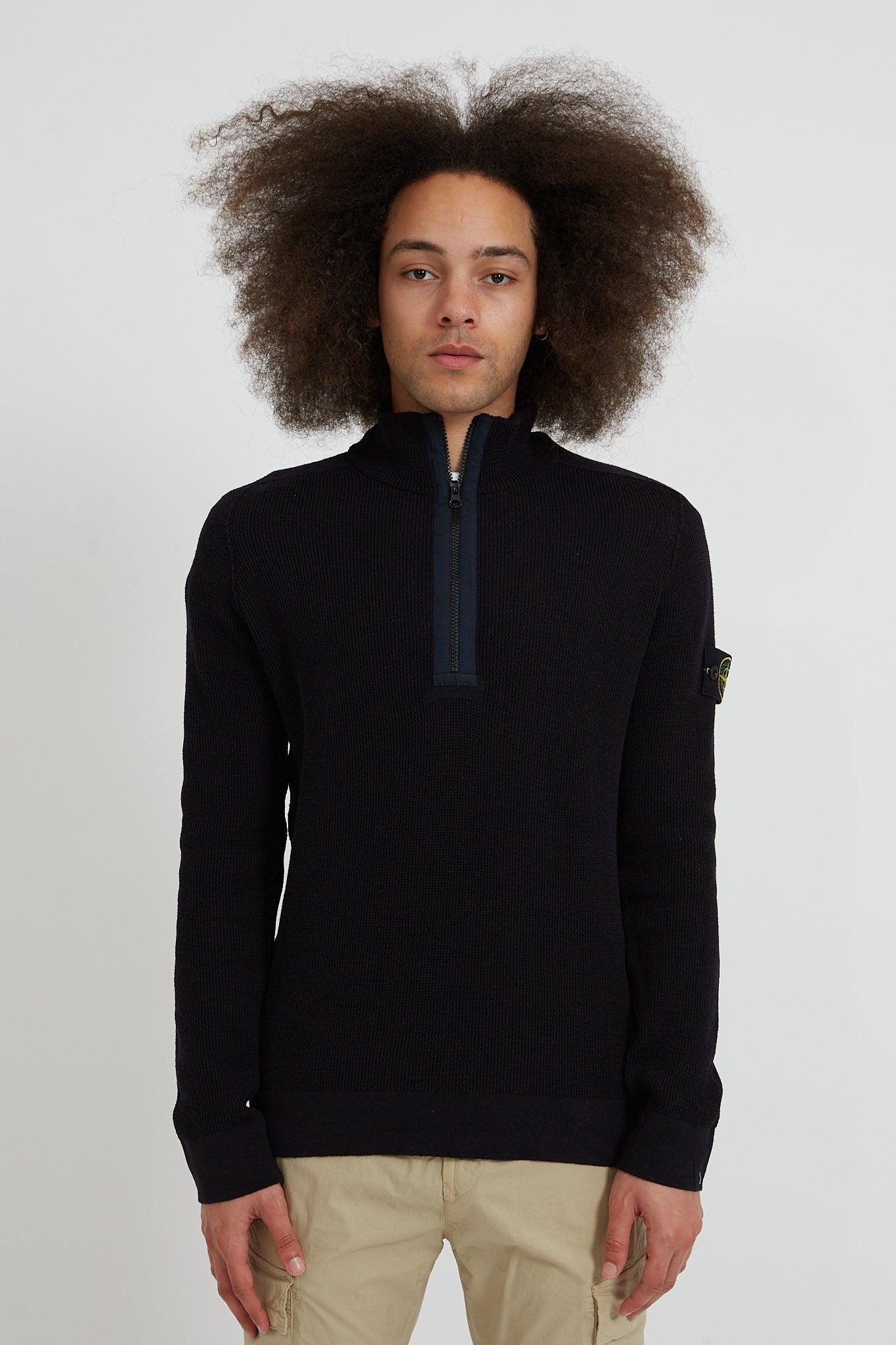 519b9 Light Raw Cotton Half Zip Knit 