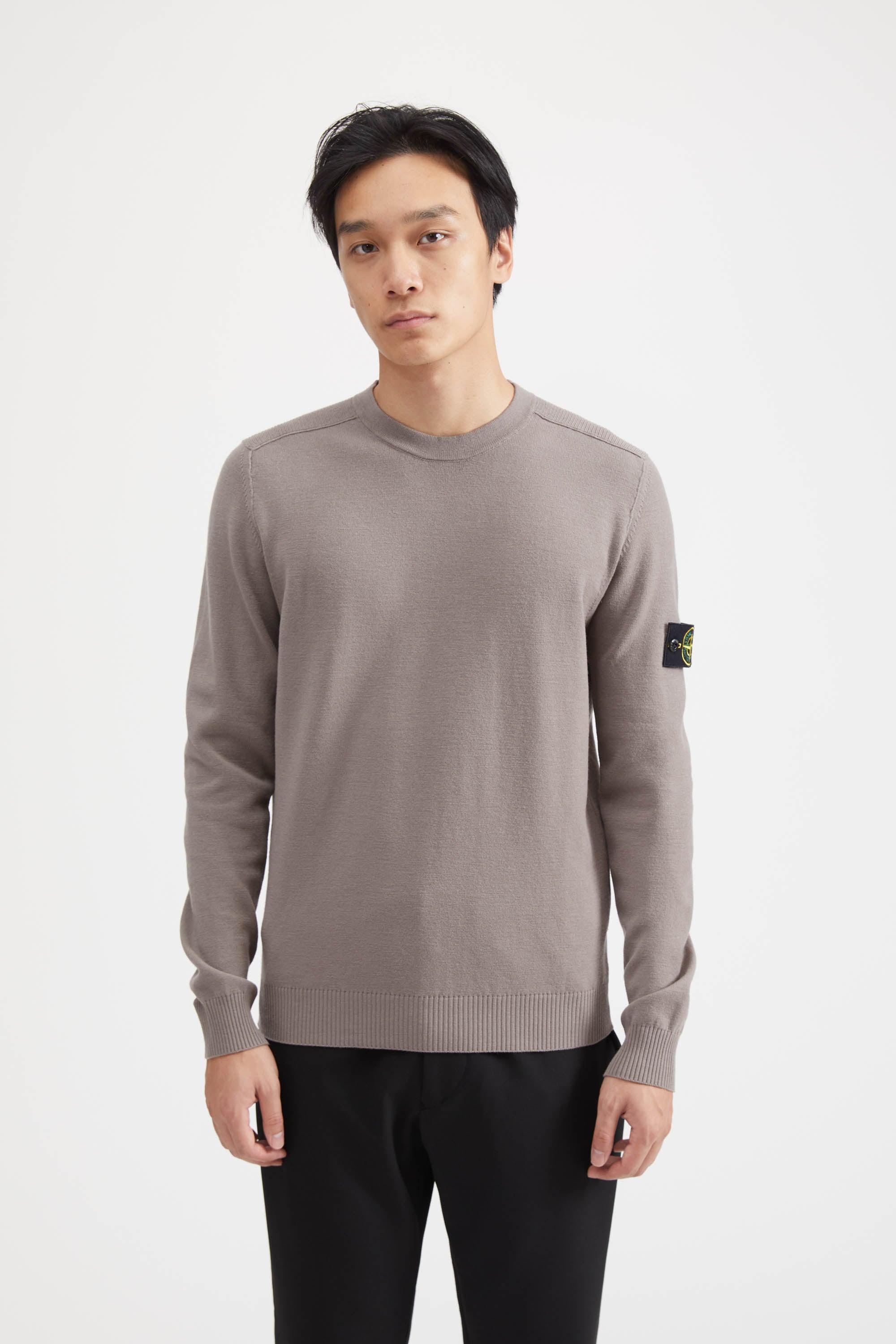 Stone Island Wool 591a1 Lana Elasticizzata Knit Sweater in Gray for Men -  Lyst