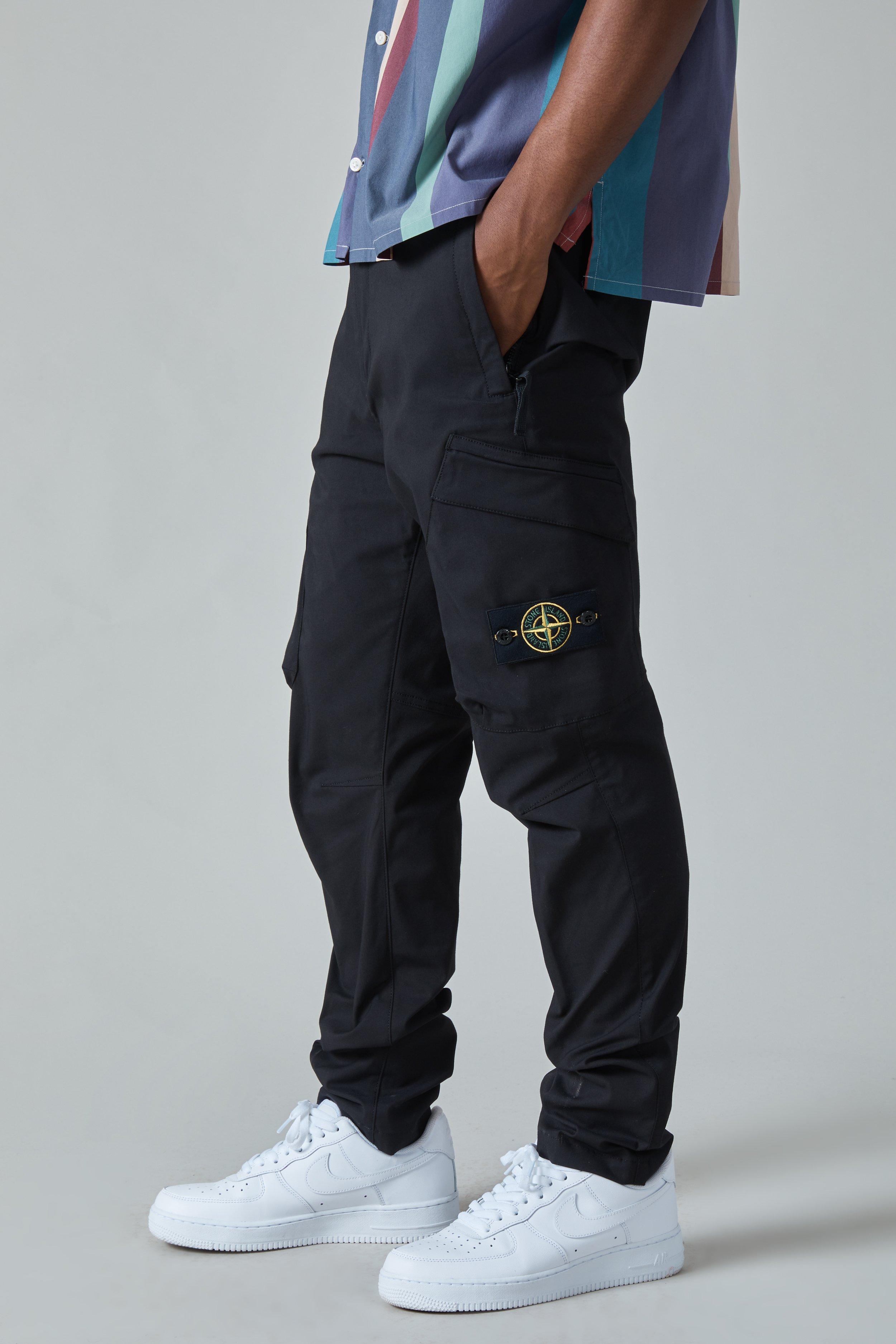 stone island twill cargo pants