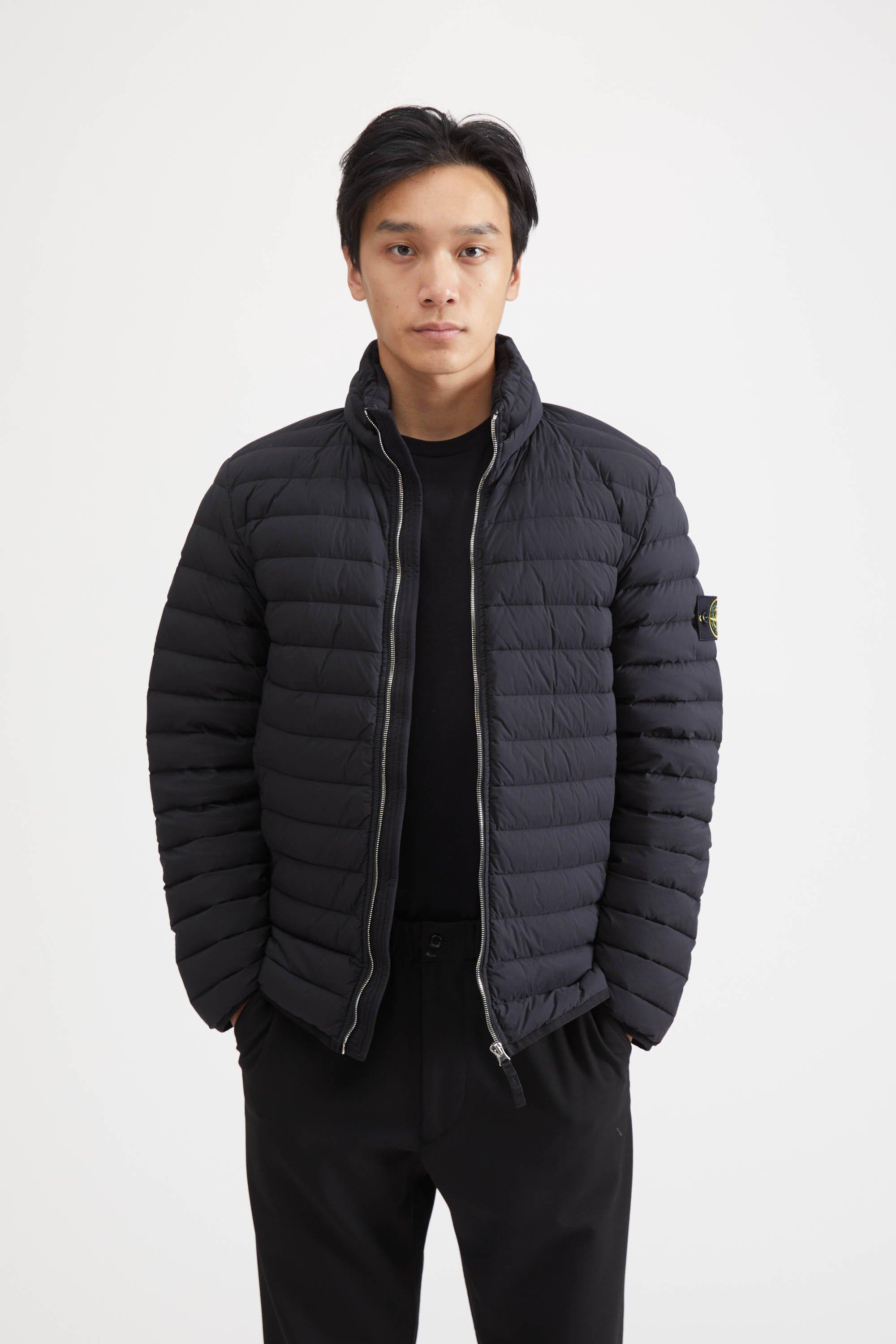 Stone Island Synthetic 41025 Loom Woven Down Chambers Stretch Nylon-tc  Jacket in Black for Men - Lyst