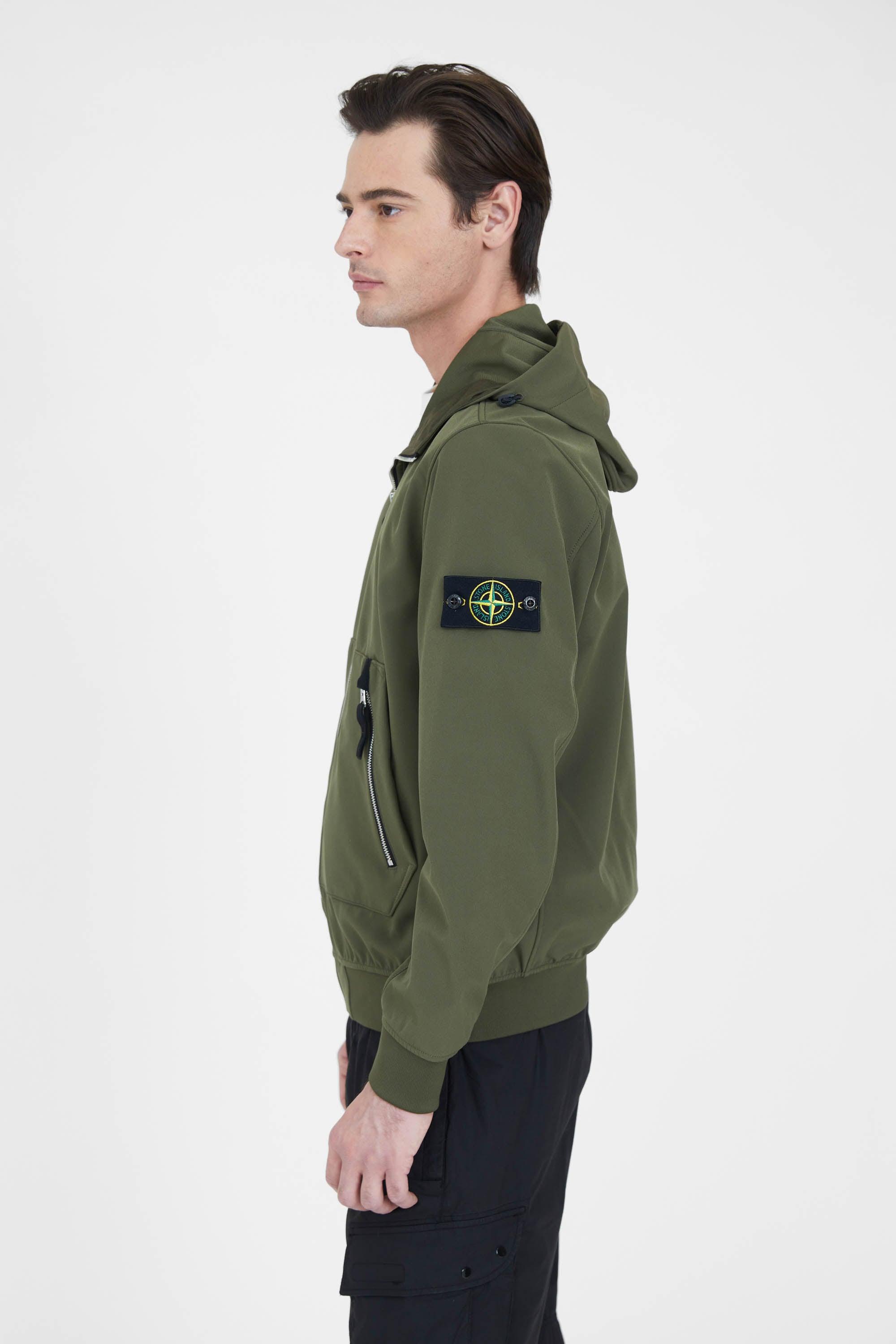 Stone Island 40727 Light Soft Shell-r E-dye Hooded Jacket in Green for Men  | Lyst