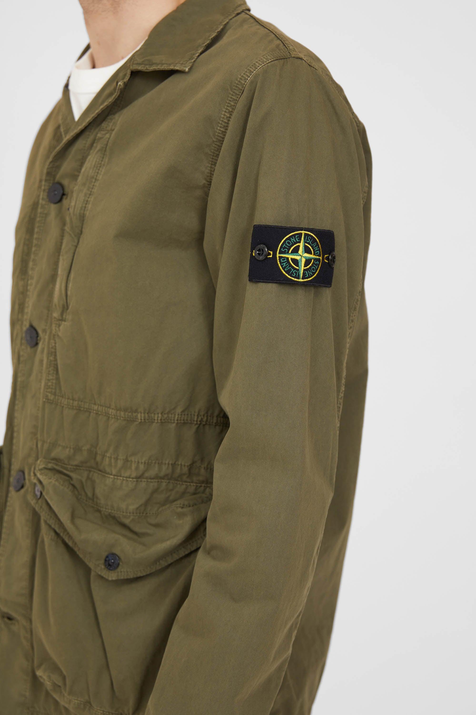 stone island canvas zip jacket