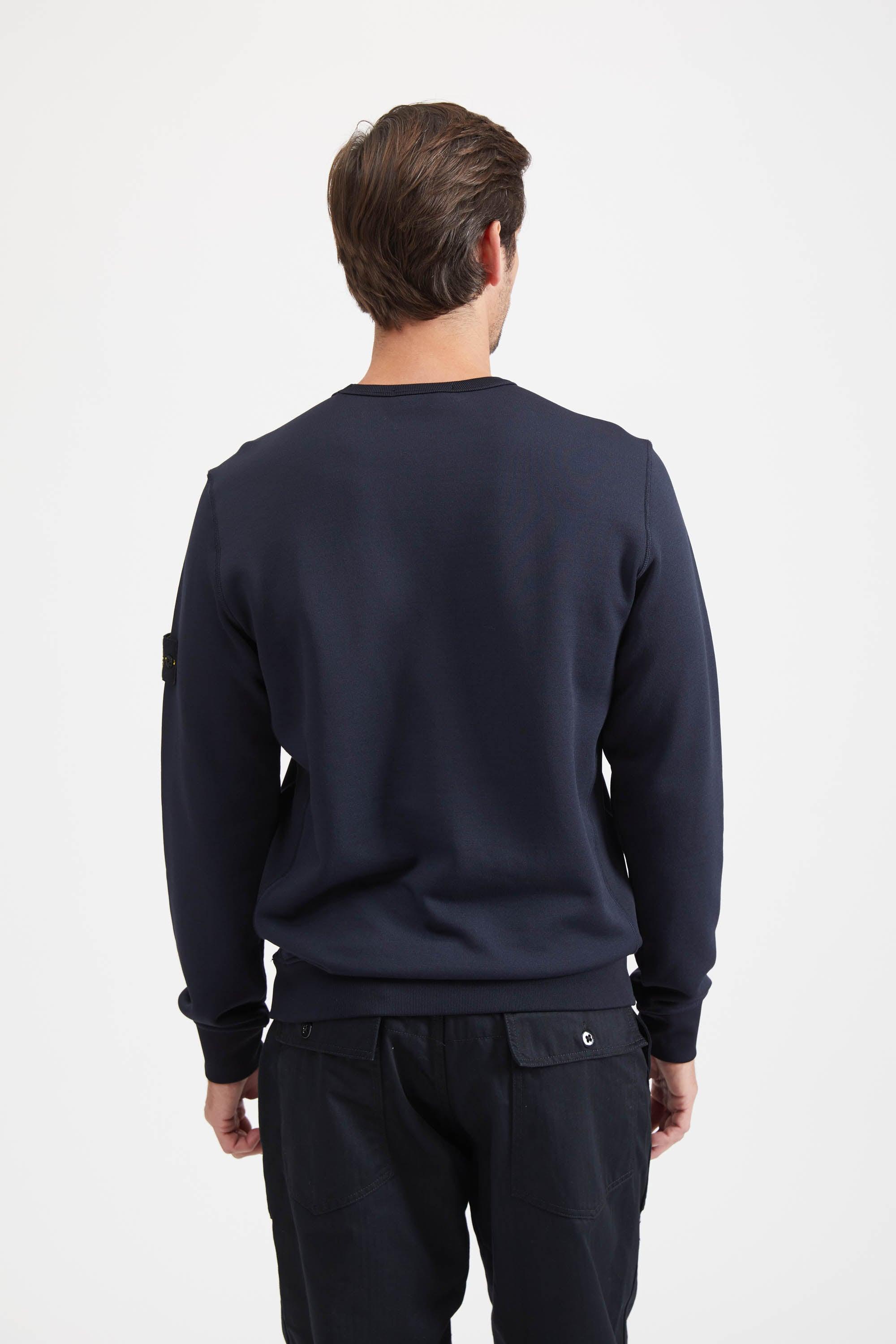 Stone Island Synthetic 65247 Felpa Nylon Cotone Sweatshirt in Navy Blue  (Blue) for Men - Lyst