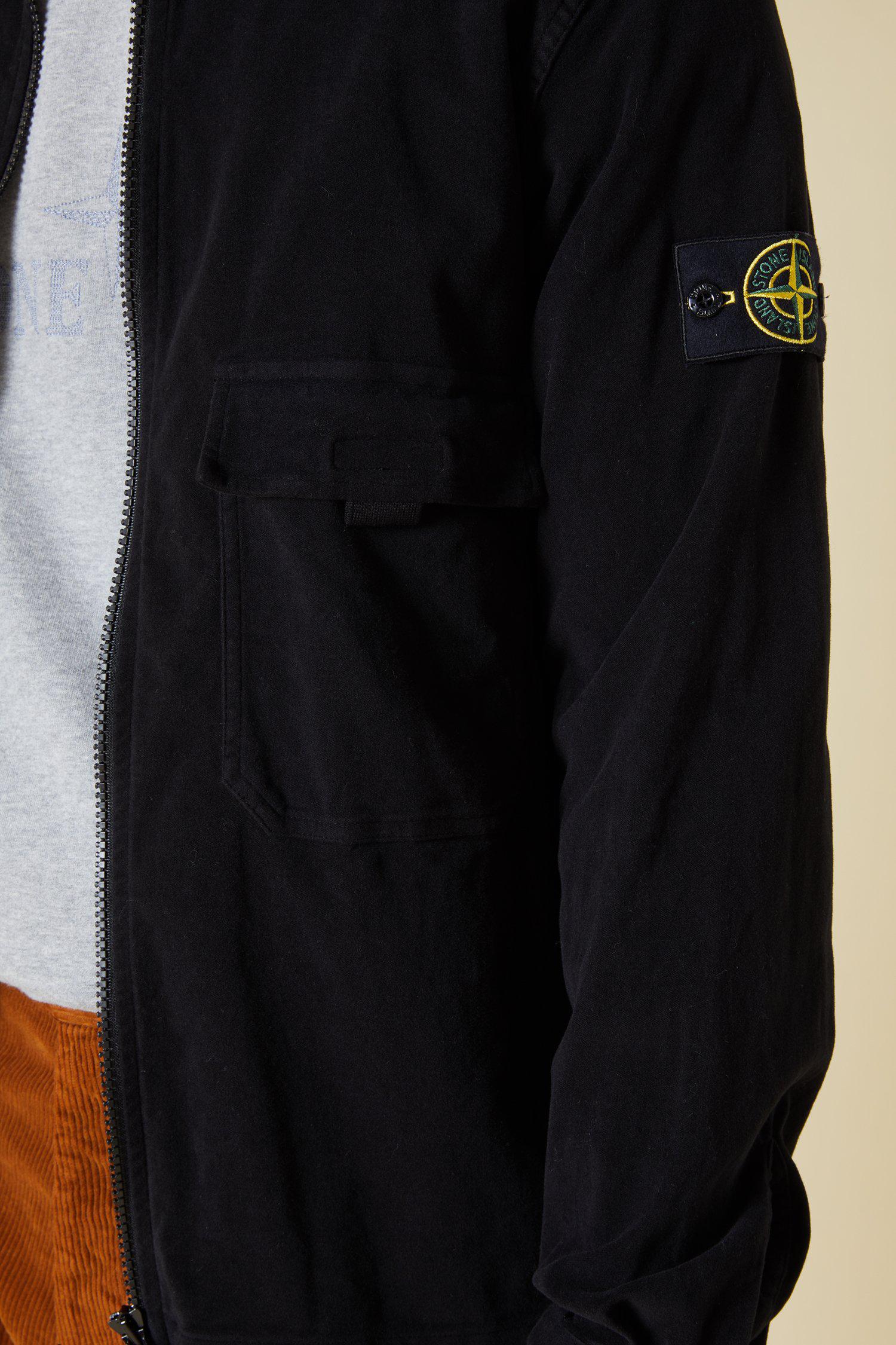 stone island stretch cotton over shirt