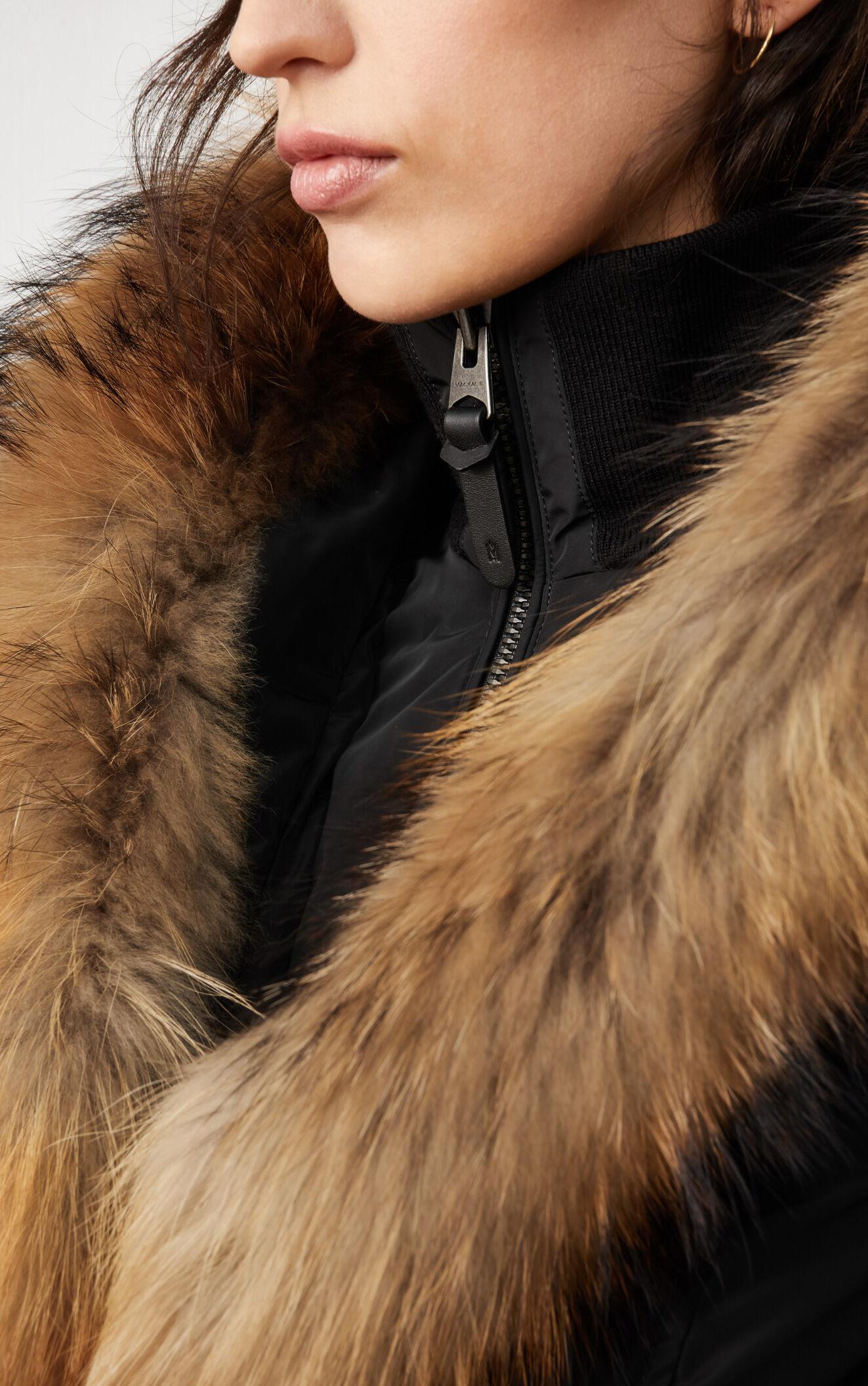 kay down coat with signature collar