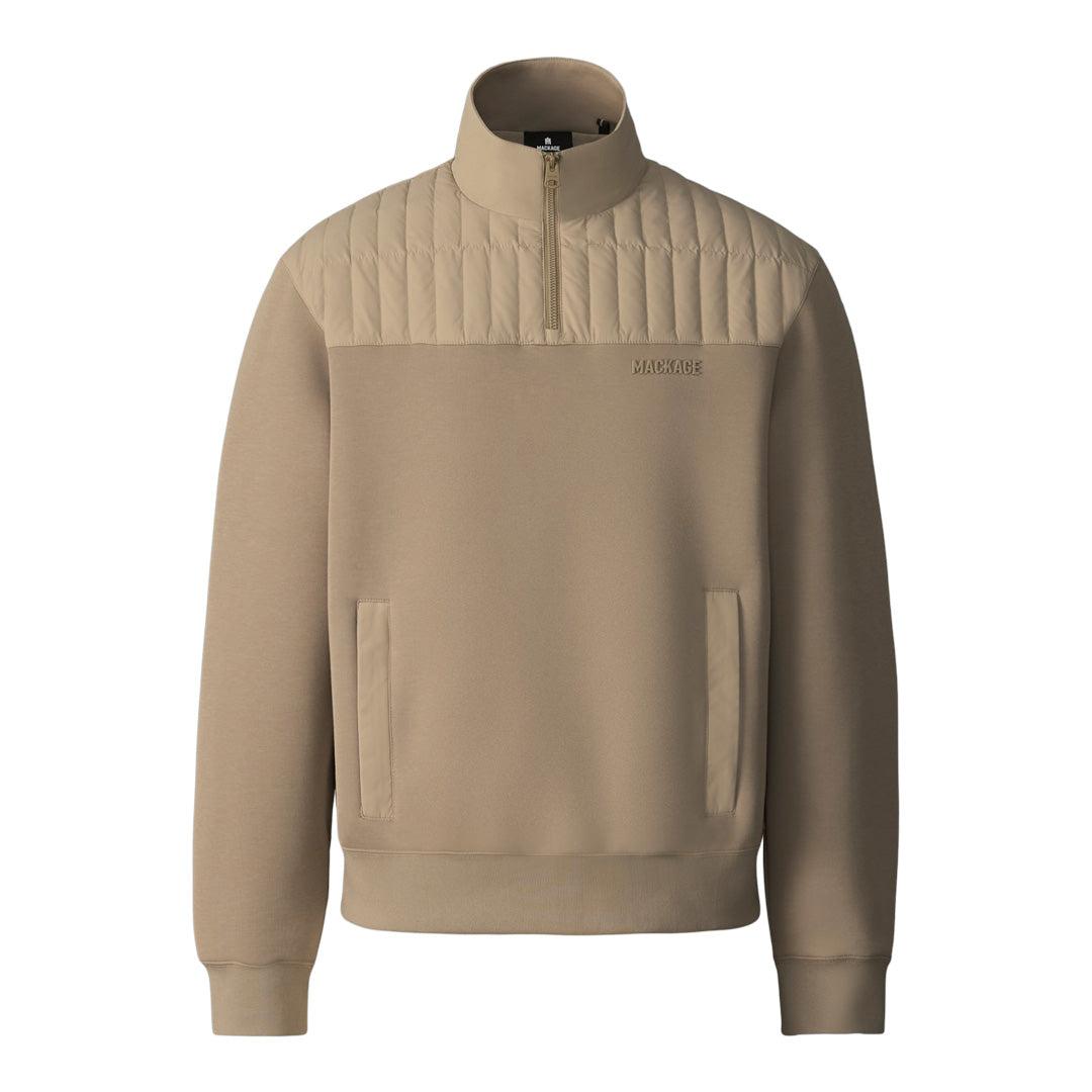 Mackage Corey Hybrid Down Quarter-Zip Sweater in Blue for