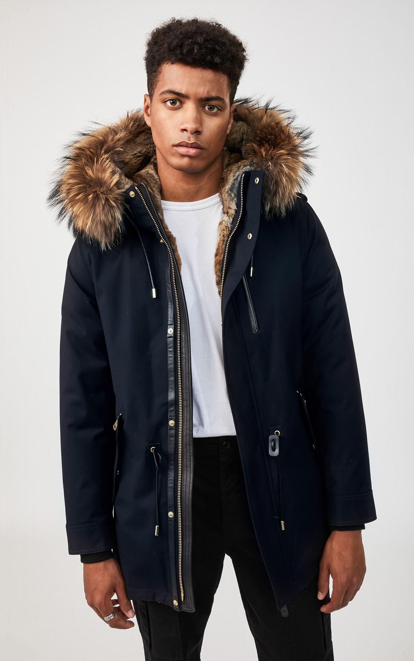 mackage fur lined parka mens