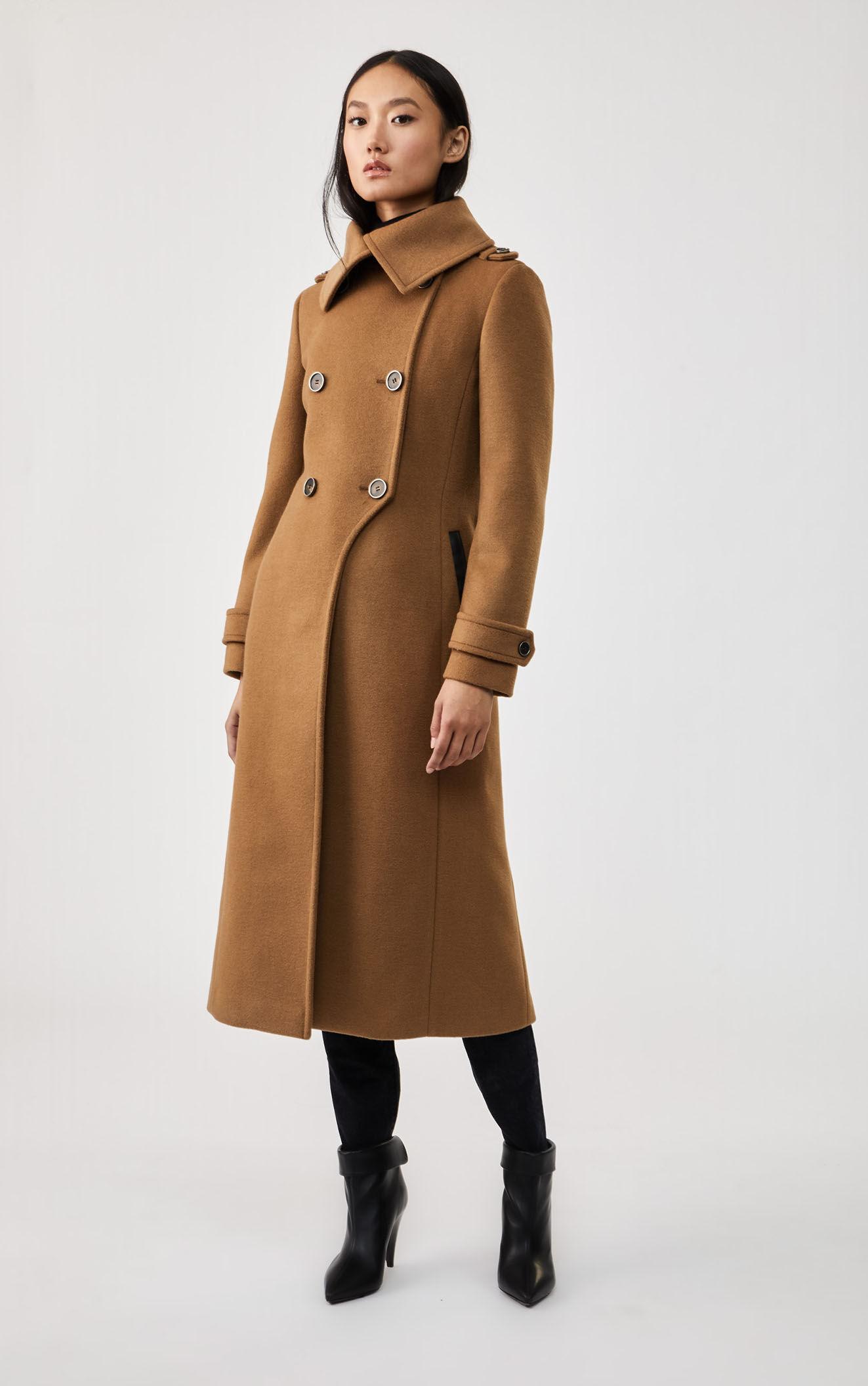 Mackage Elodie Wool Doublebreasted Coat In Camel Women in Natural Lyst