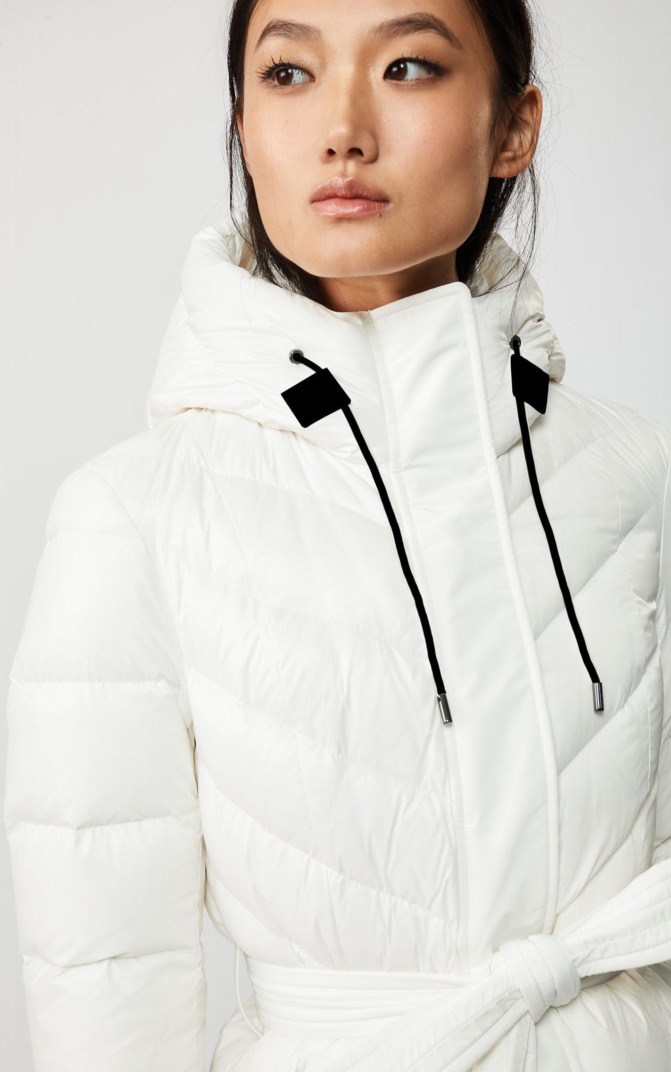 Mackage Synthetic Long Belted Puffer Jacket in White - Save 25% - Lyst