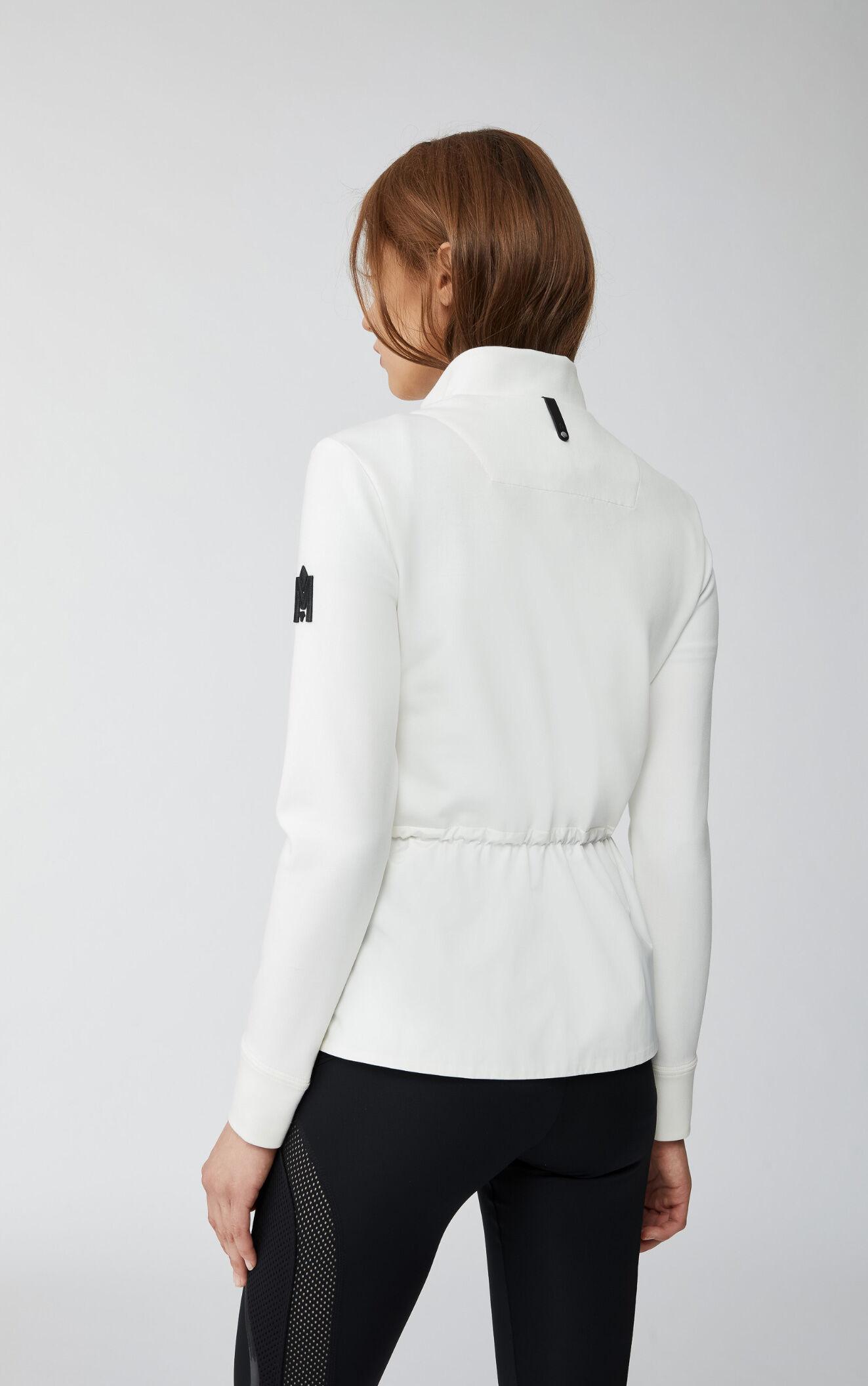 Mackage Synthetic Joyce Mixedmedia Jacket With Rainwear Peplum In Off White Women Save 17