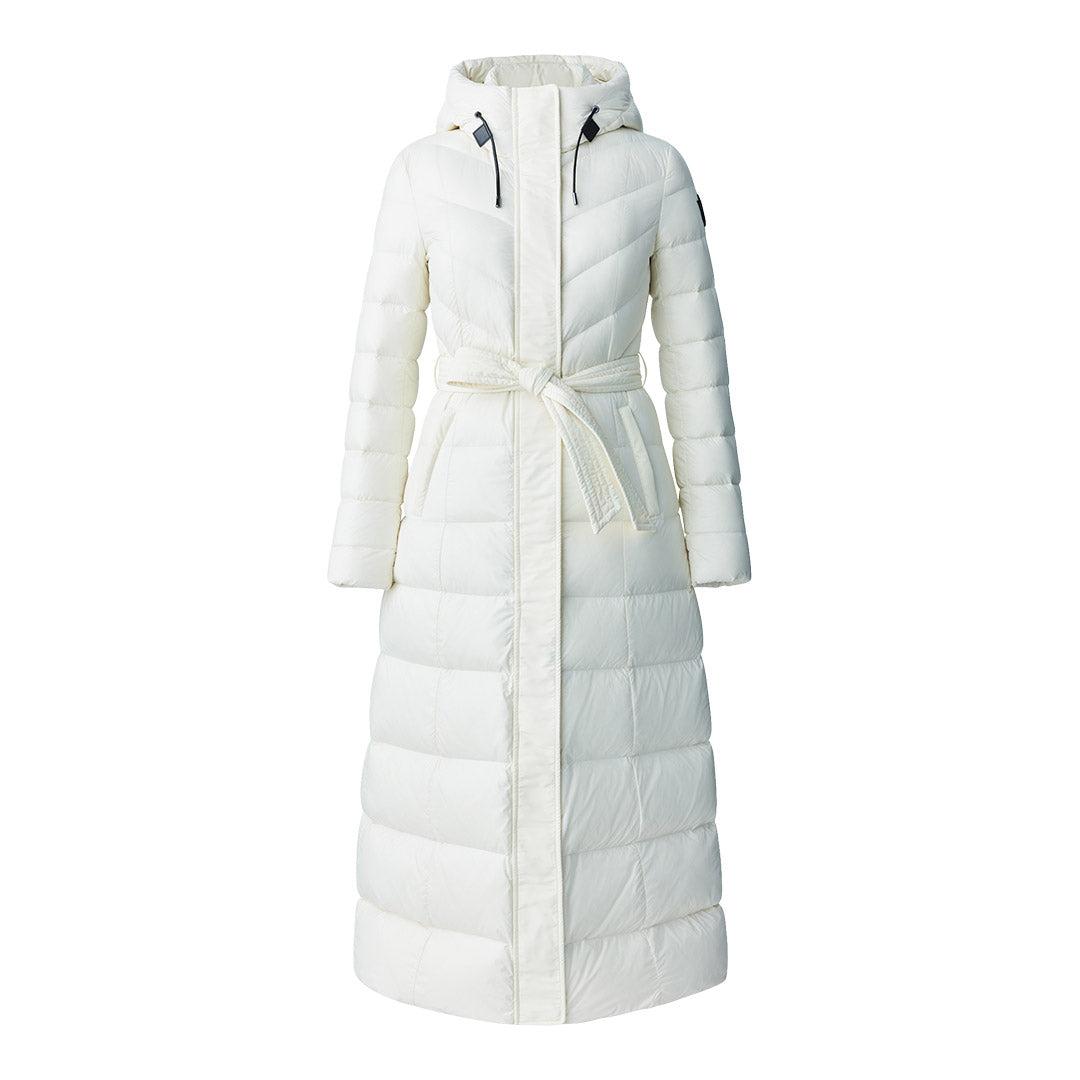 Mackage Calina Lustrous Down Maxi Coat in White | Lyst