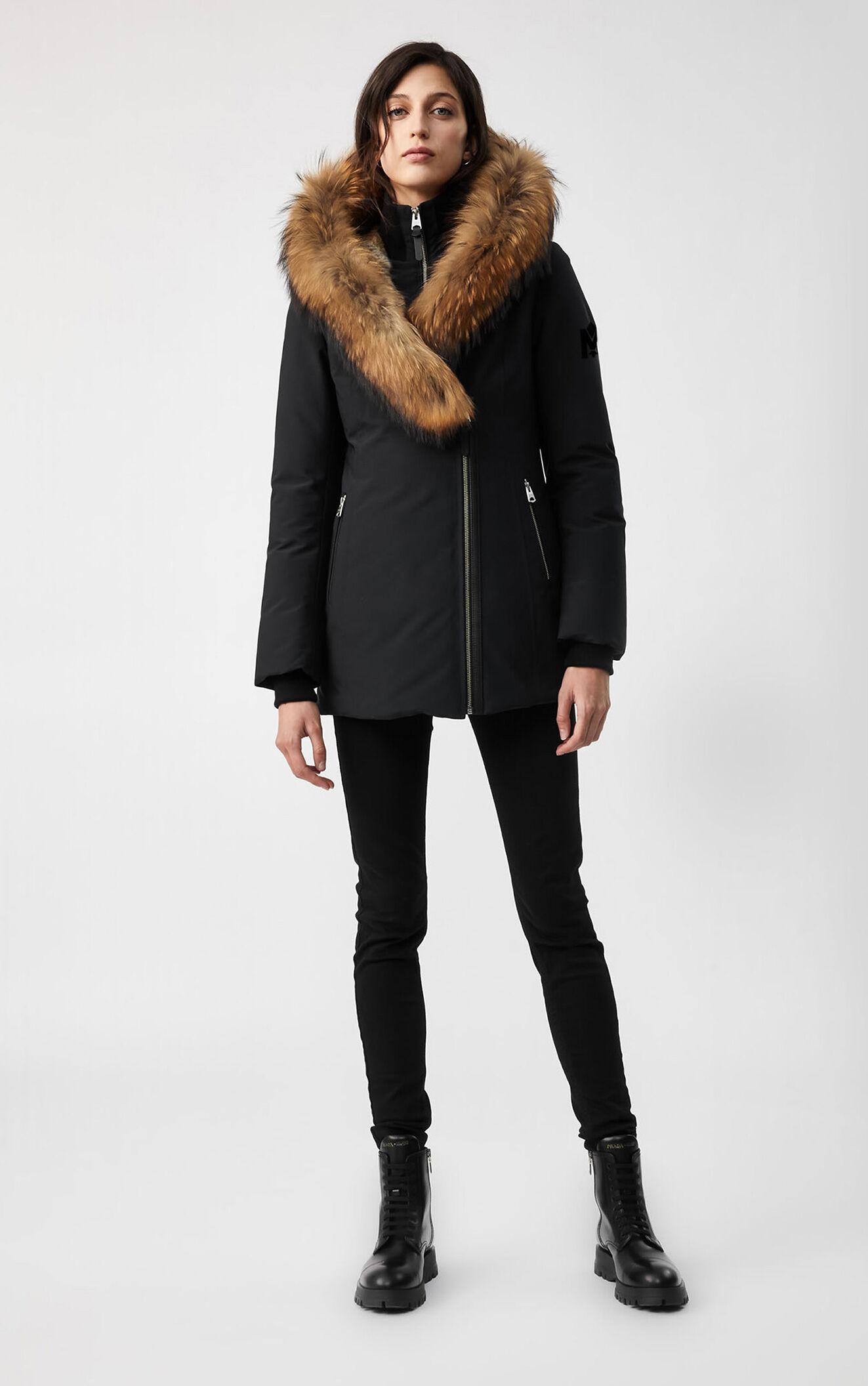 Mackage Kay Down Coat With Signature Natural Fur Collar In Black ...