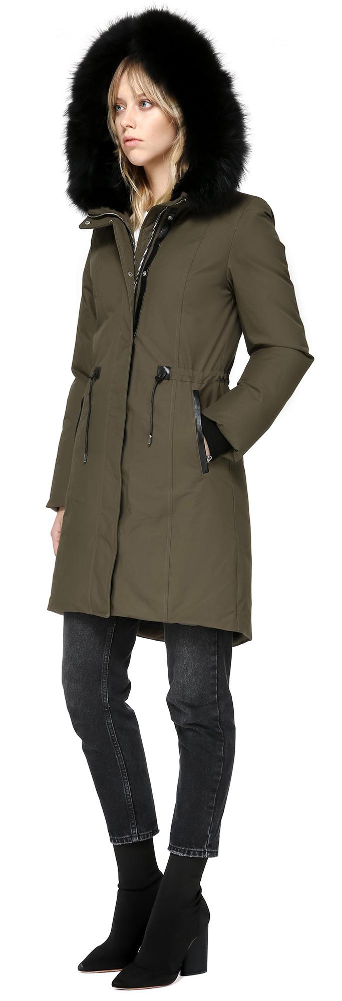 mackage enia down jacket with fur hood